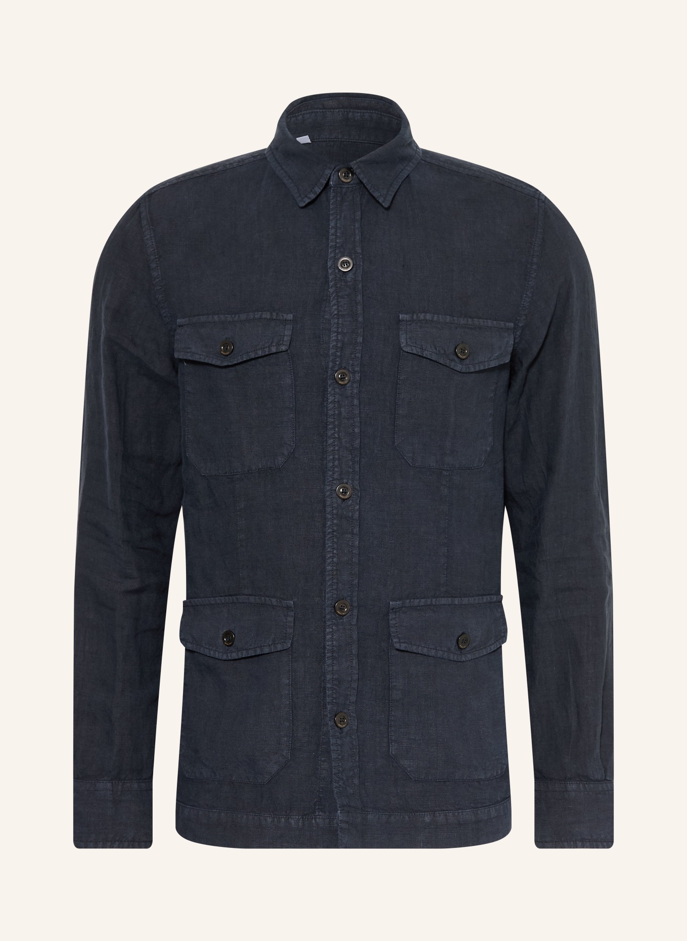 BOGLIOLI Leinen-Overjacket: DUNKELBLAU