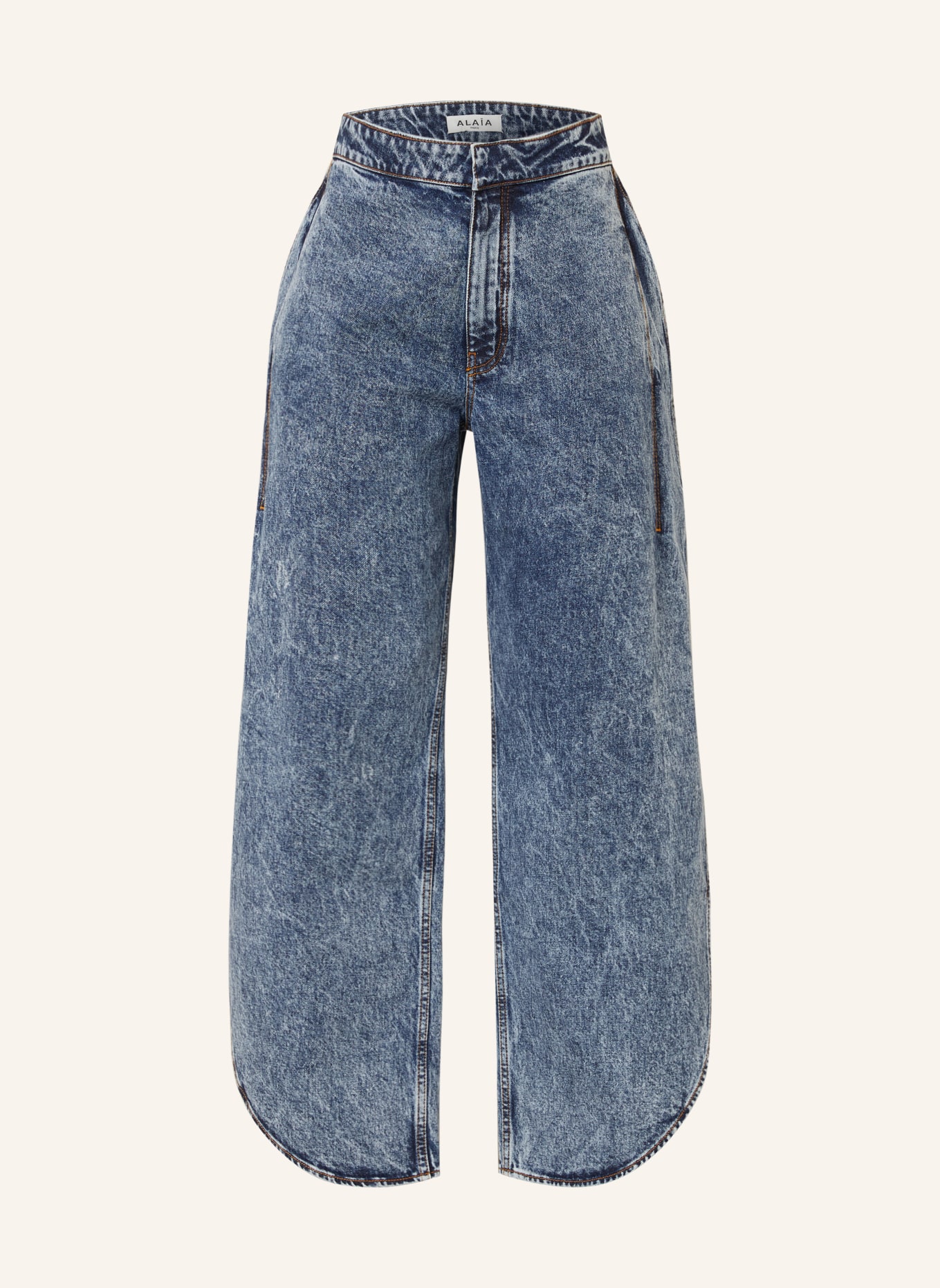 ALAÏA Jeans à jambes larges: 524 BLEU NEIGE