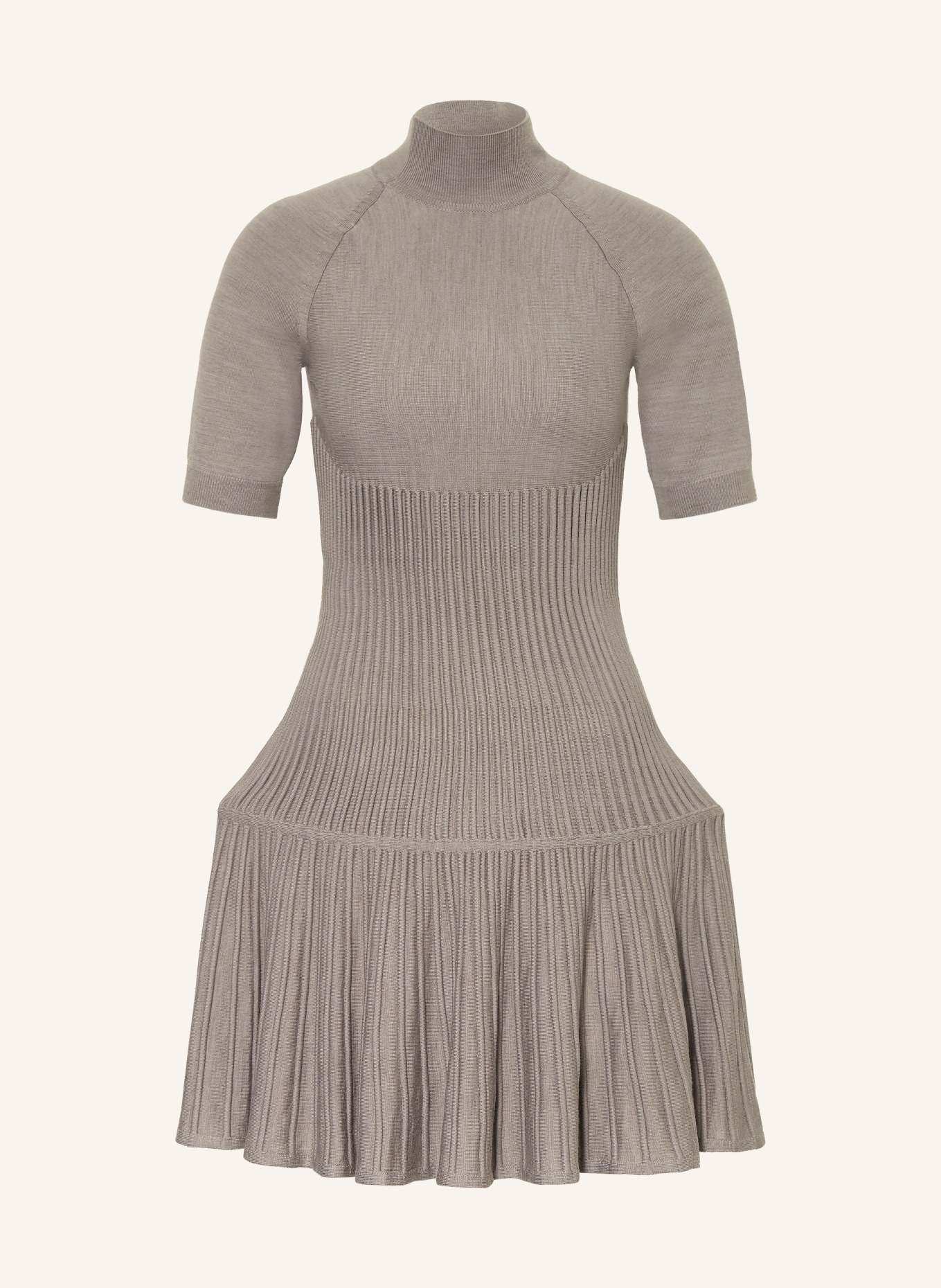 ALAÏA Strickkleid: BEIGE
