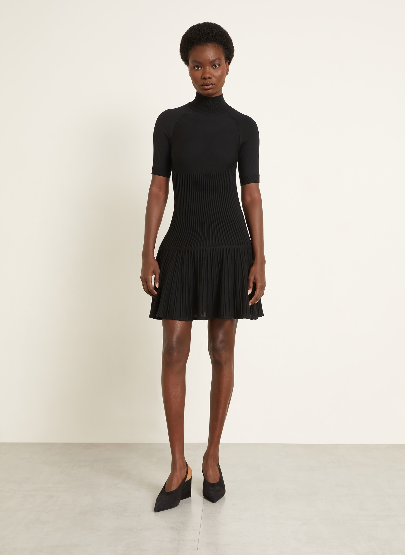 ALAÏA robe en tricot: NOIR
