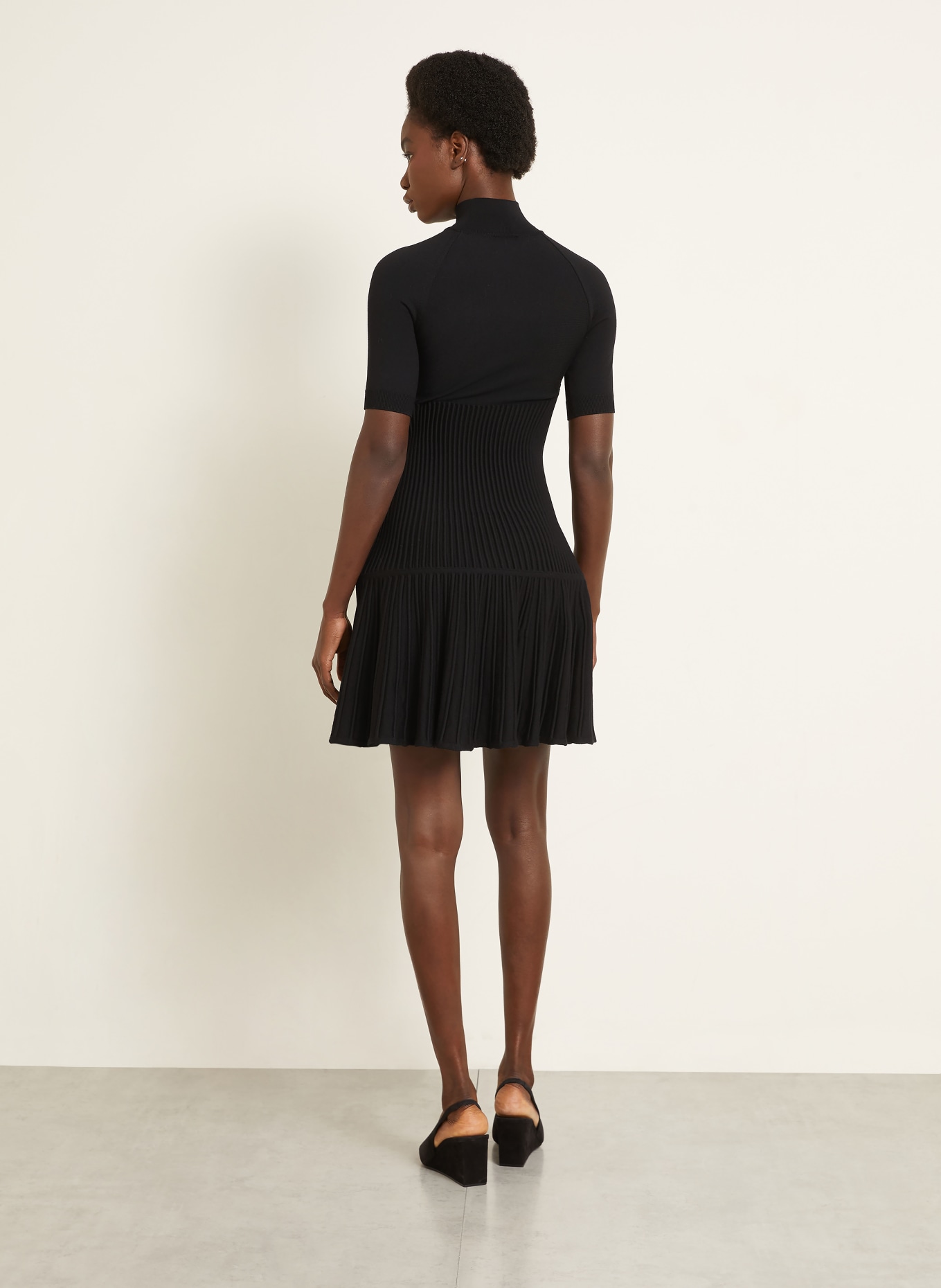 ALAÏA robe en tricot: NOIR