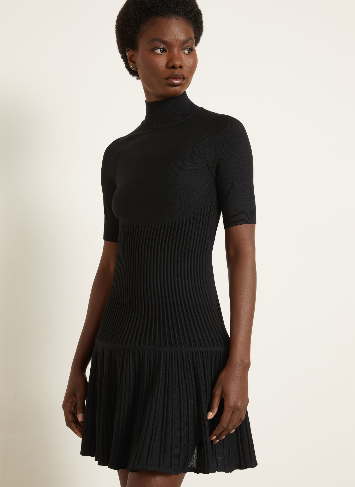 ALAÏA robe en tricot: NOIR