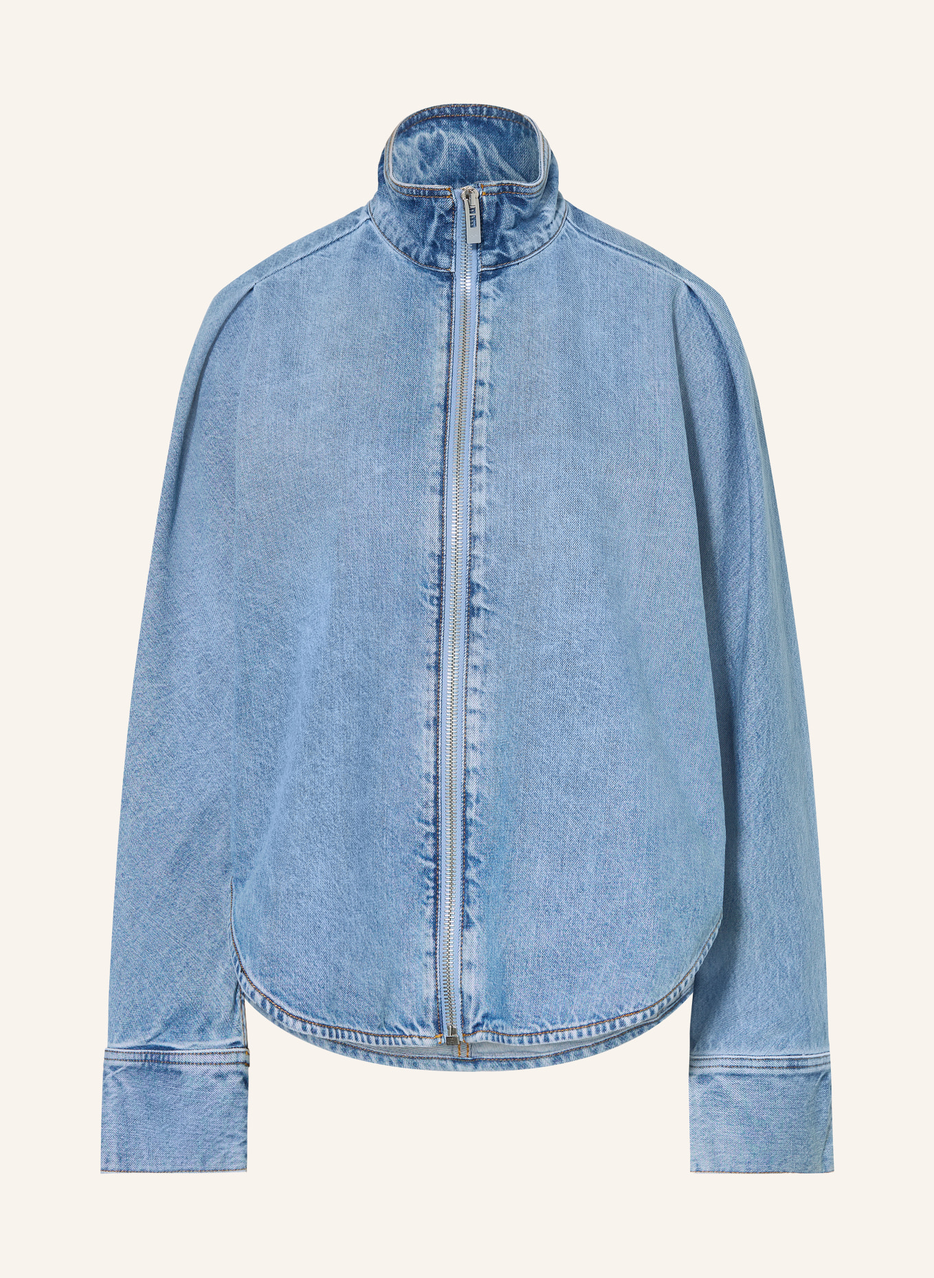 ALAÏA denim jacket: A21 CLOUDY BLUE