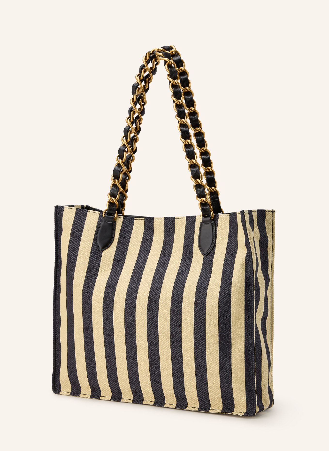 VALENTINO GARAVANI Shopper LASEINE: SCHWARZ / GOLD / BEIGE