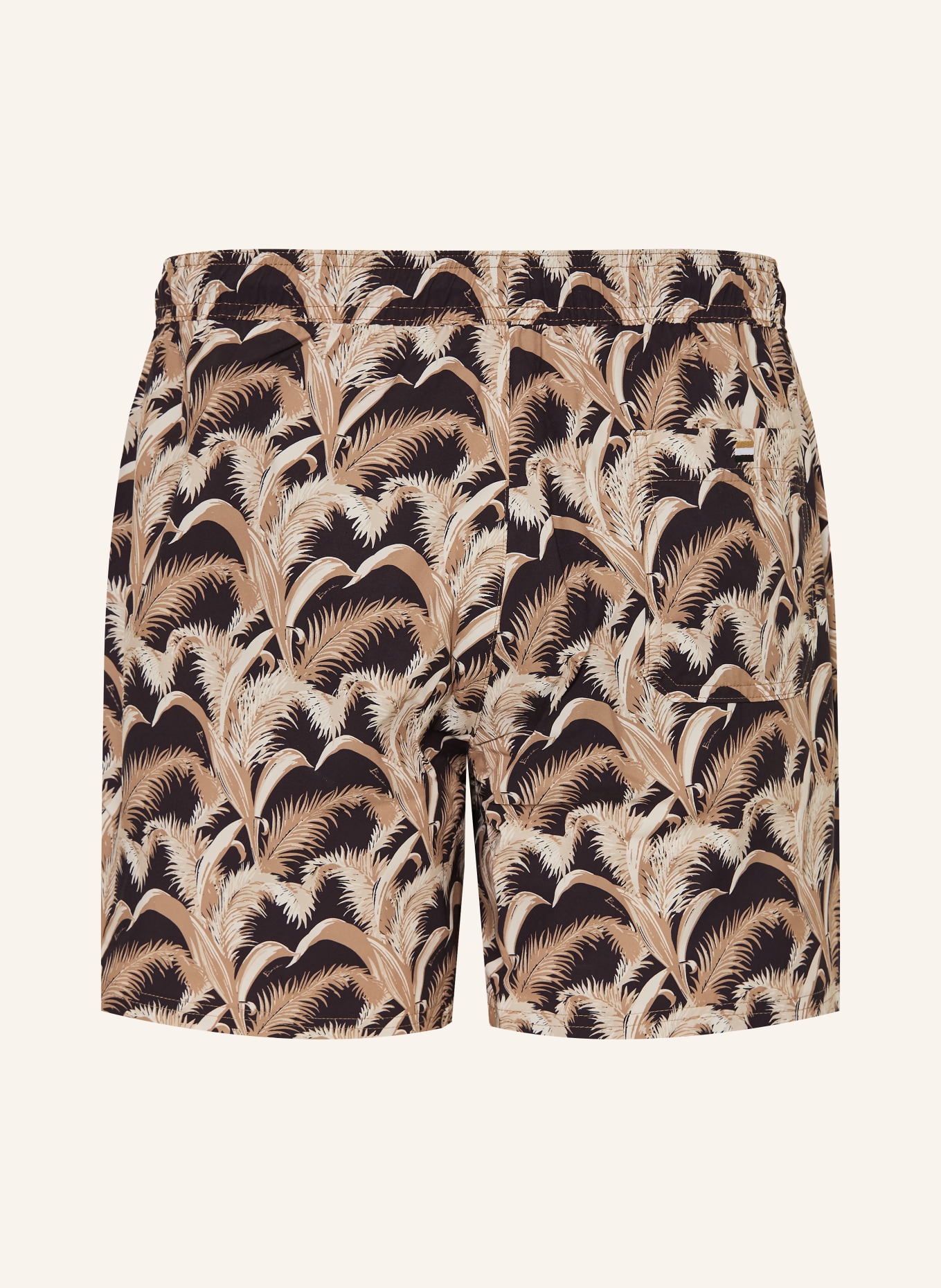 BOSS Badeshorts PIKE: SCHWARZ / KHAKI
