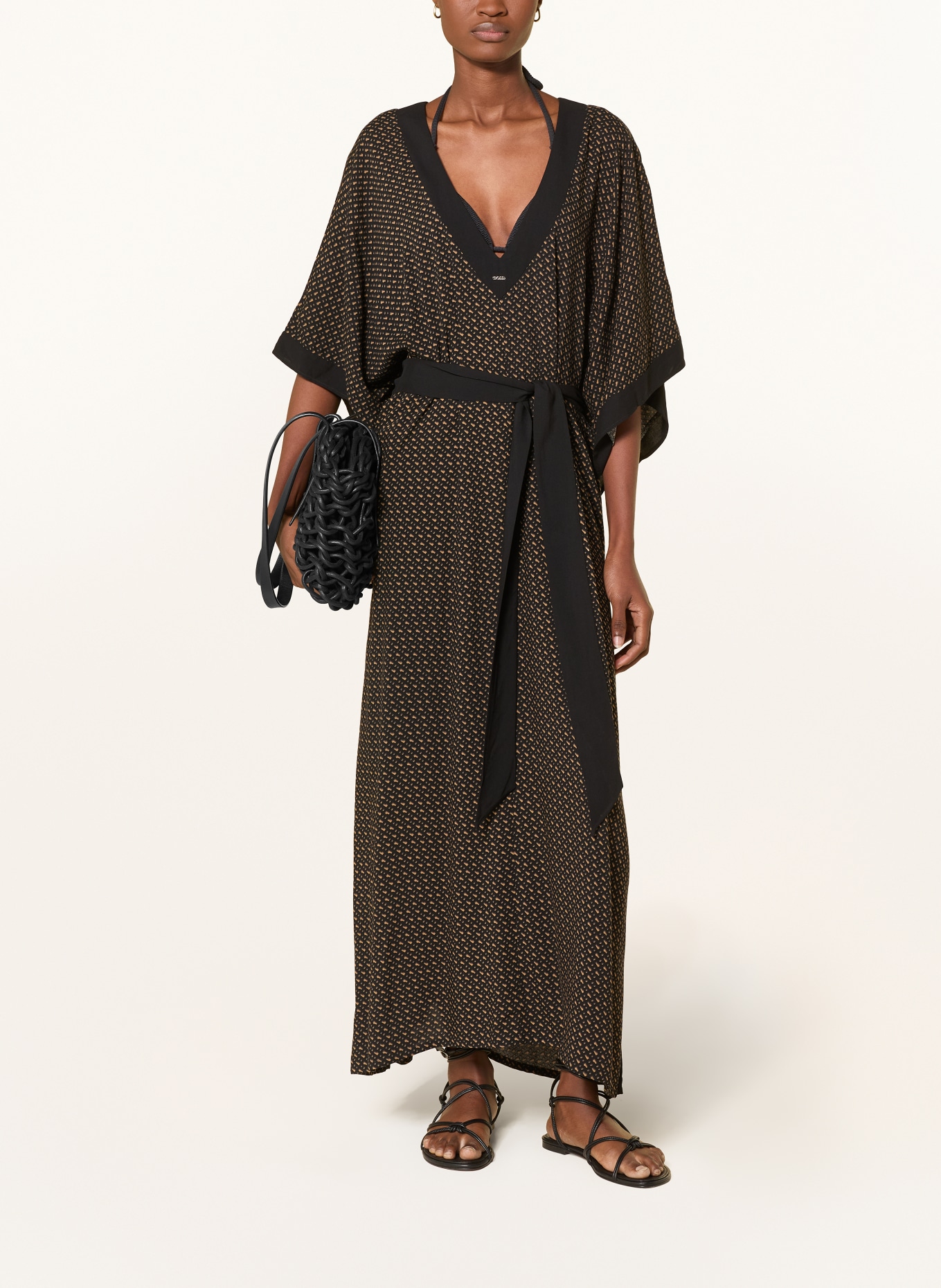 BOSS Kaftan: ZWART / CAMEL / DONKERGRIJS