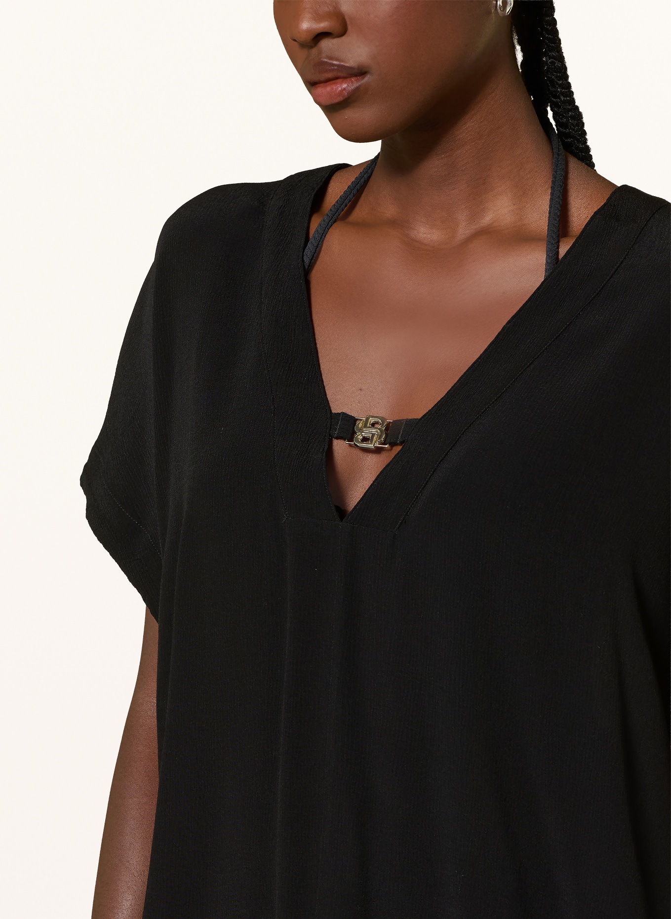 BOSS Blusenshirt: SCHWARZ