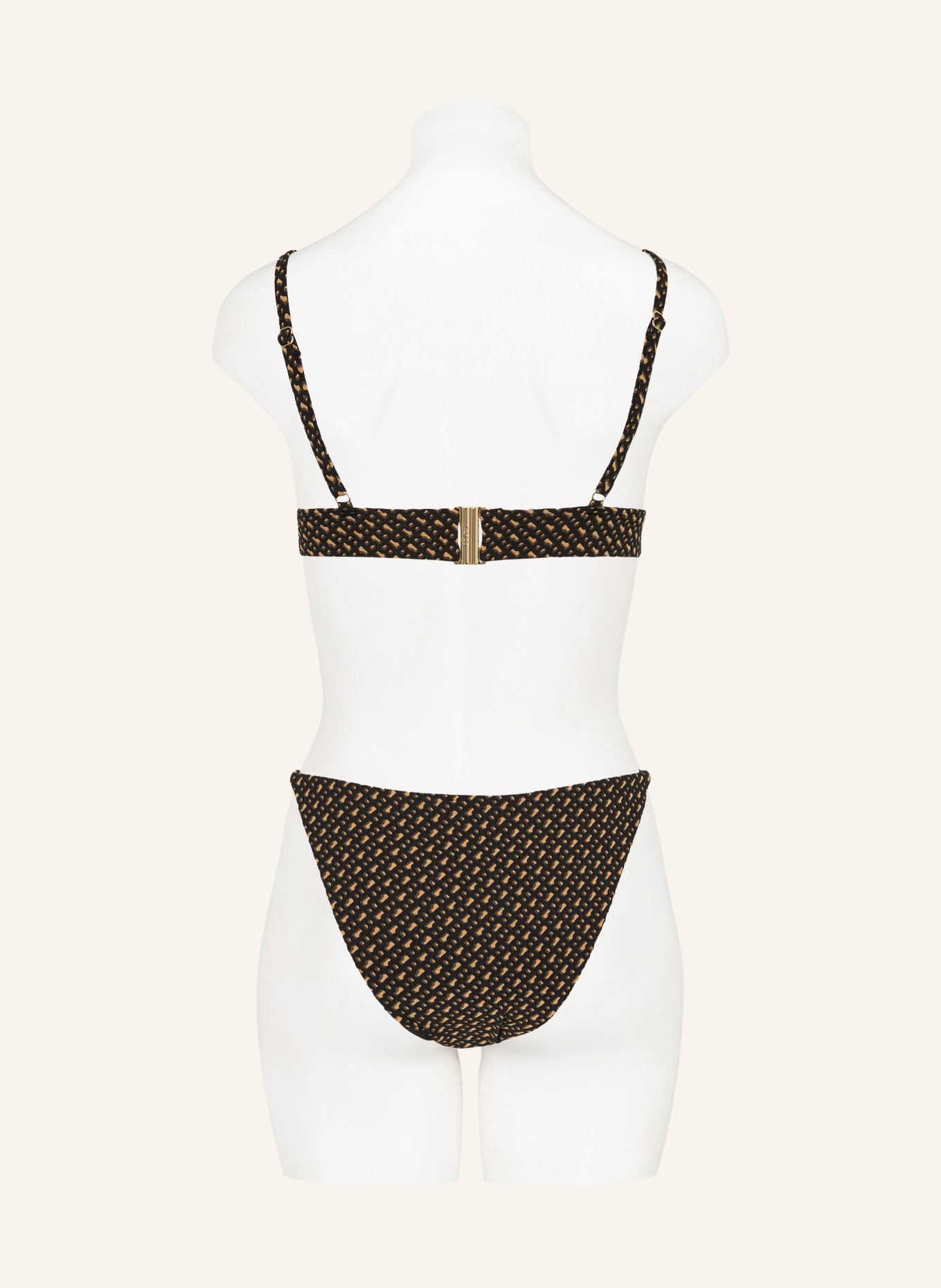 BOSS Triangel-Bikini-Top BOSS PEARL: SCHWARZ / CAMEL