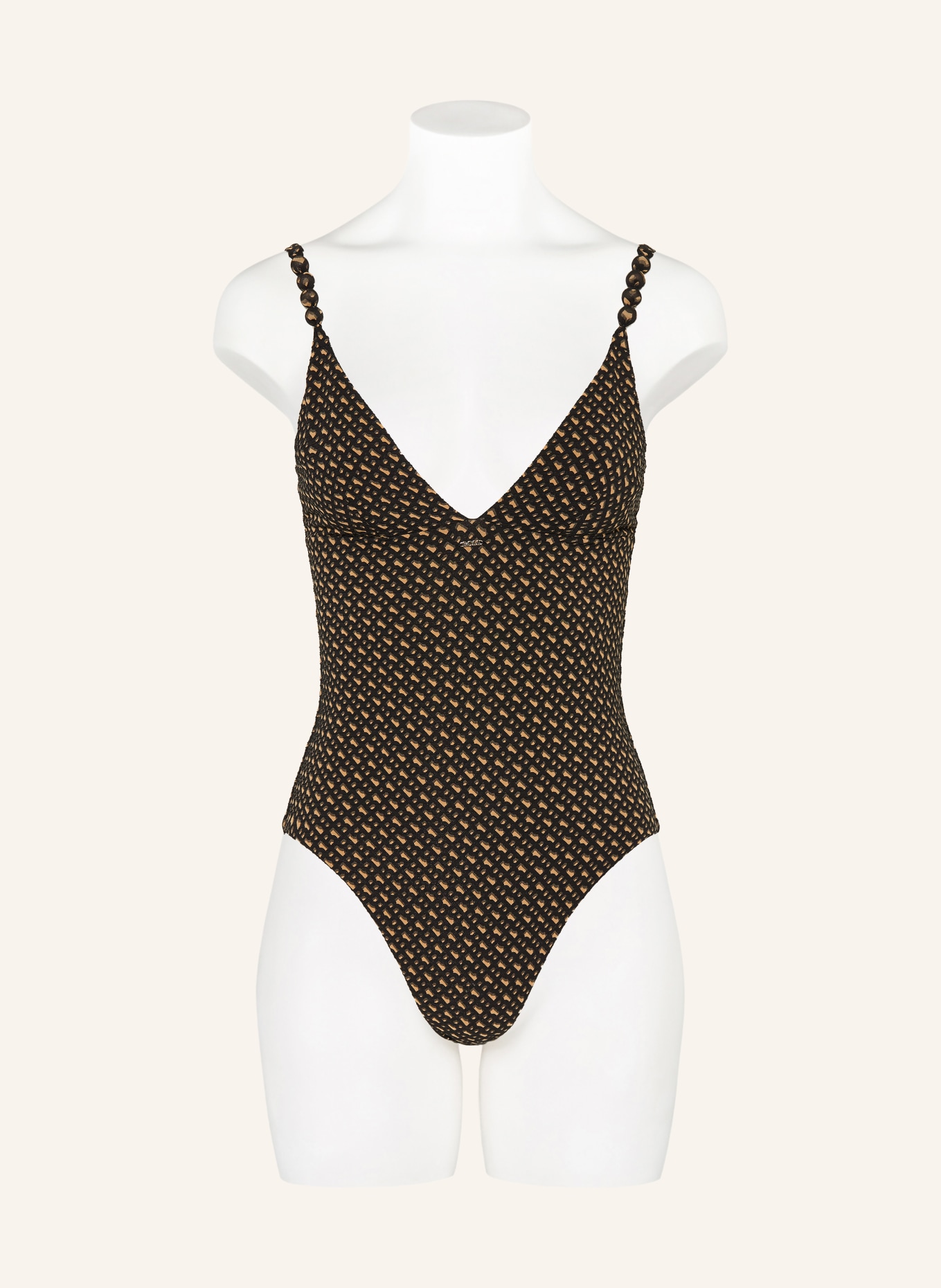 BOSS Maillot de bain BOSS PEARL: NOIR / CHAMEAU