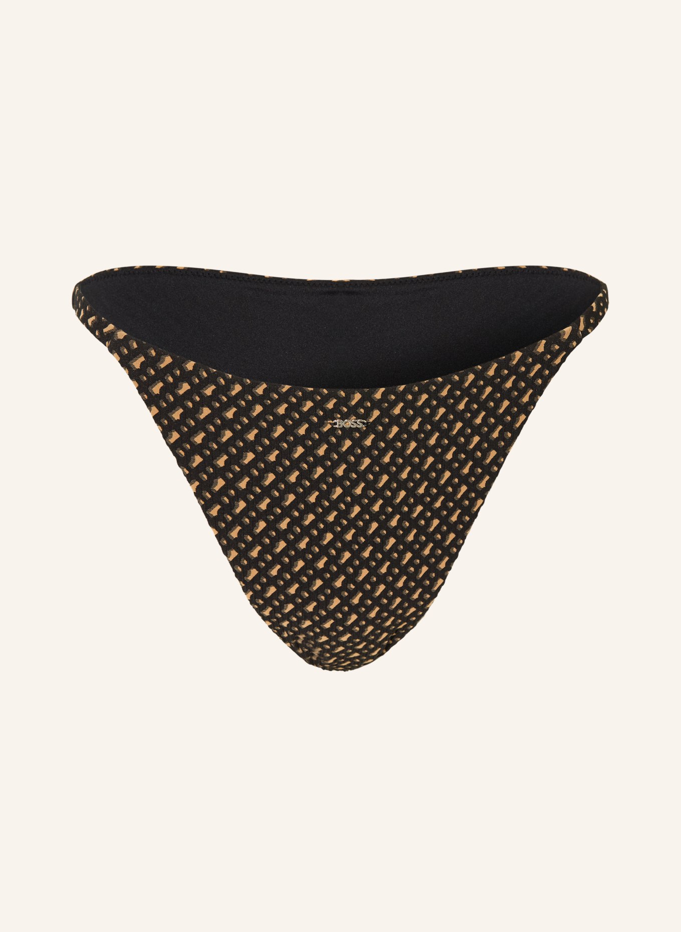 BOSS Bas de bikini triangle BOSS PEARL: NOIR / CHAMEAU