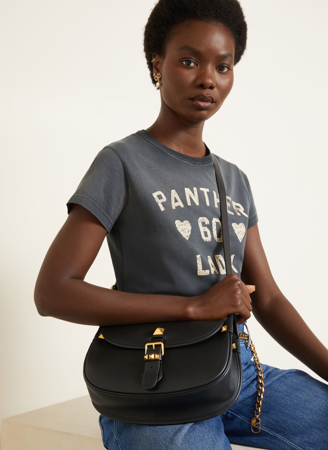 VALENTINO GARAVANI Umhängetasche FLANEUSE: SCHWARZ