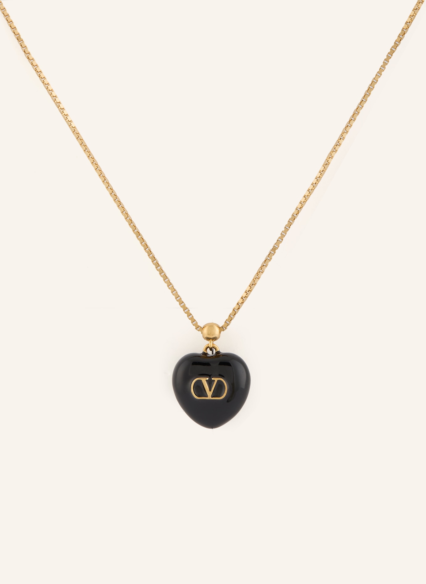 VALENTINO GARAVANI Collier COEUR ROYAL: OR / NOIR