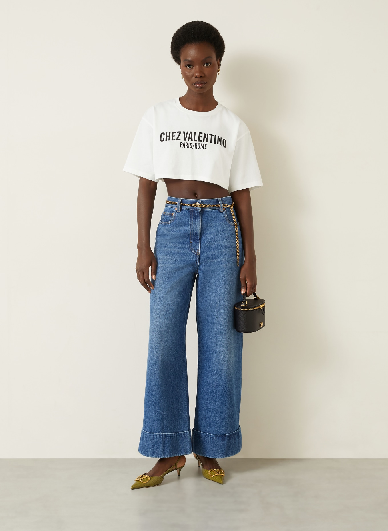 VALENTINO GARAVANI Umhängetasche: SCHWARZ / GOLD