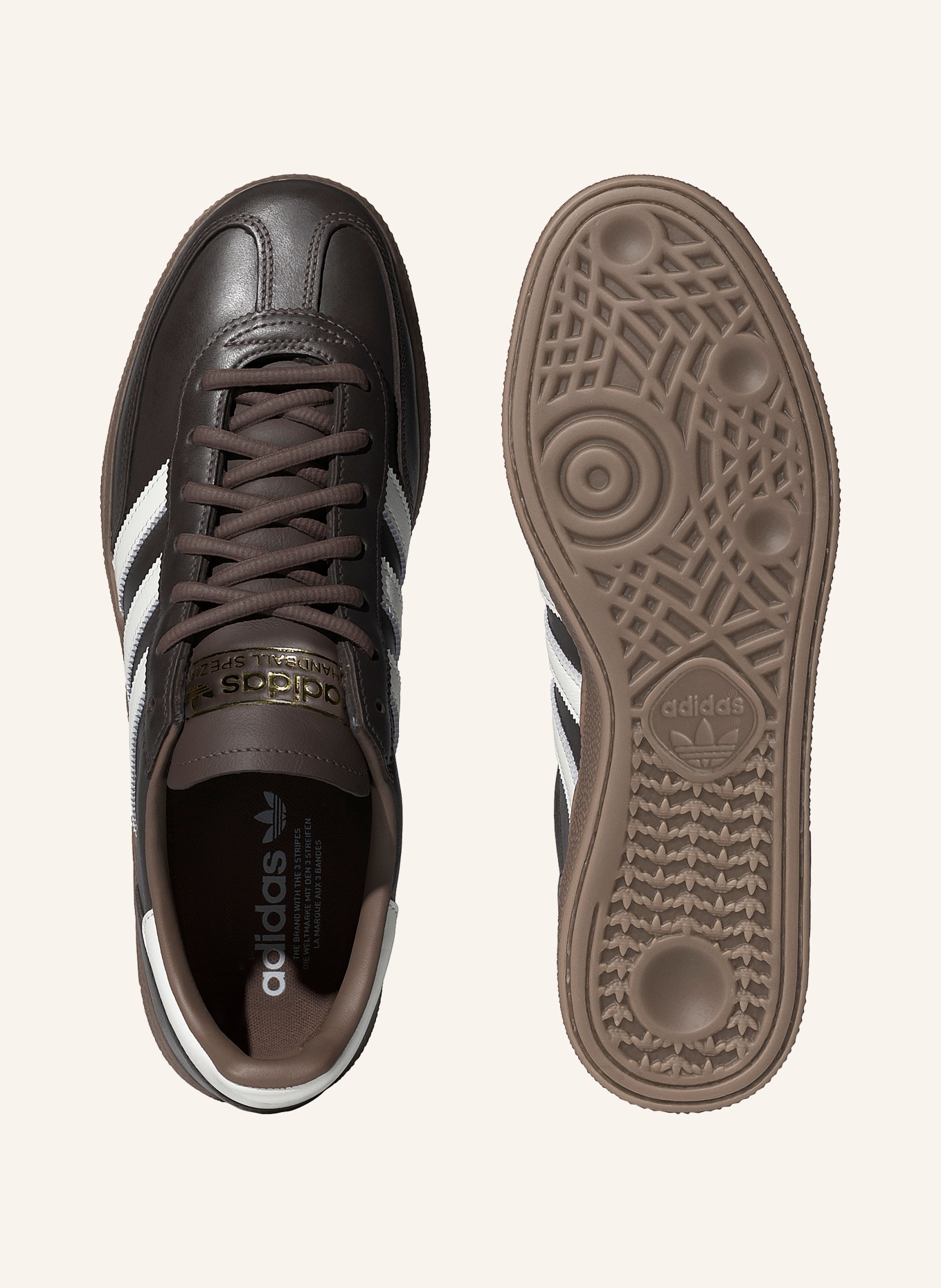 adidas Originals Baskets SPÉCIAL HANDBALL: MARRON FONCÉ / BLANC