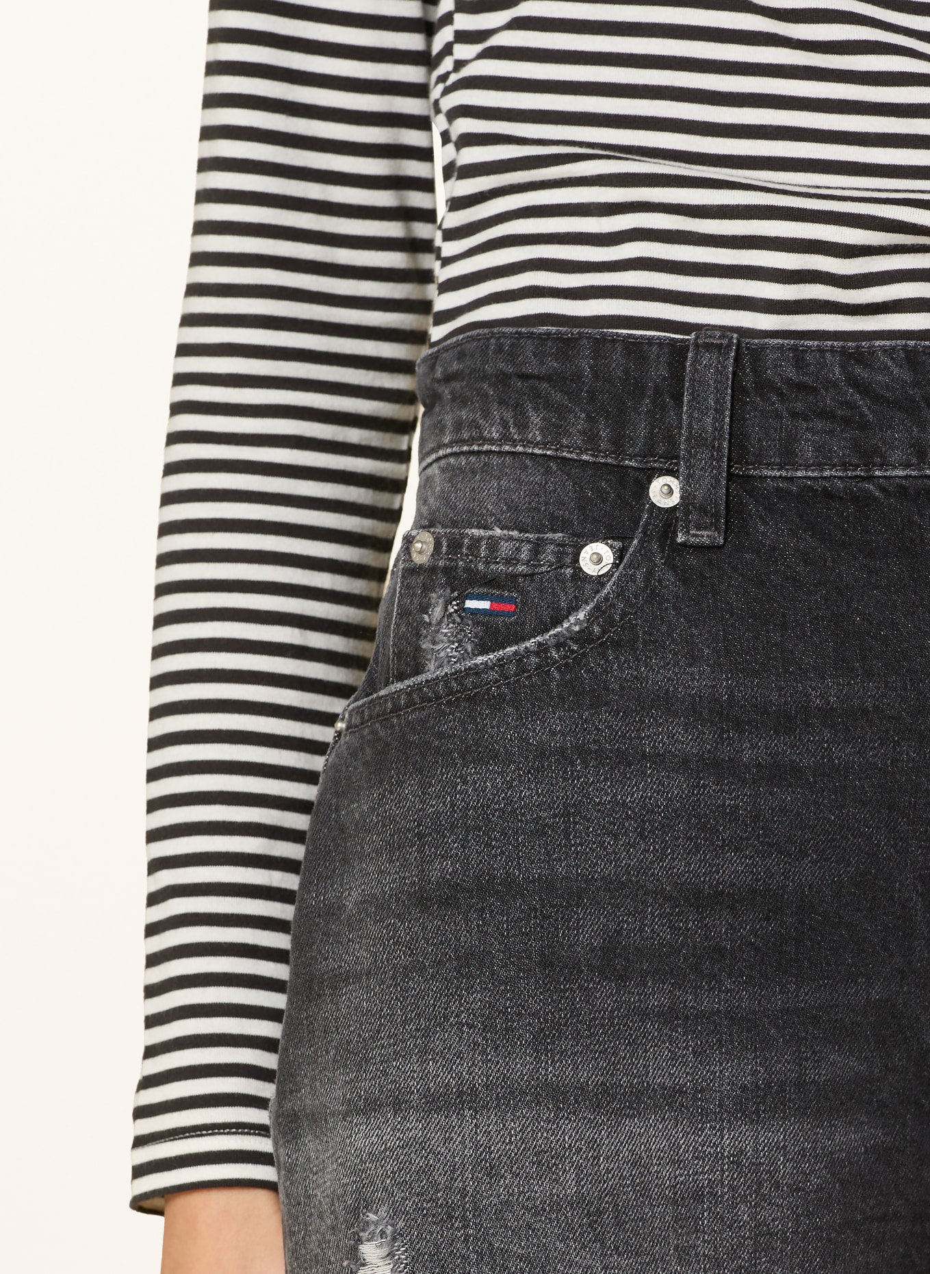 TOMMY JEANS Jeansshort: 1BZ Denim Black