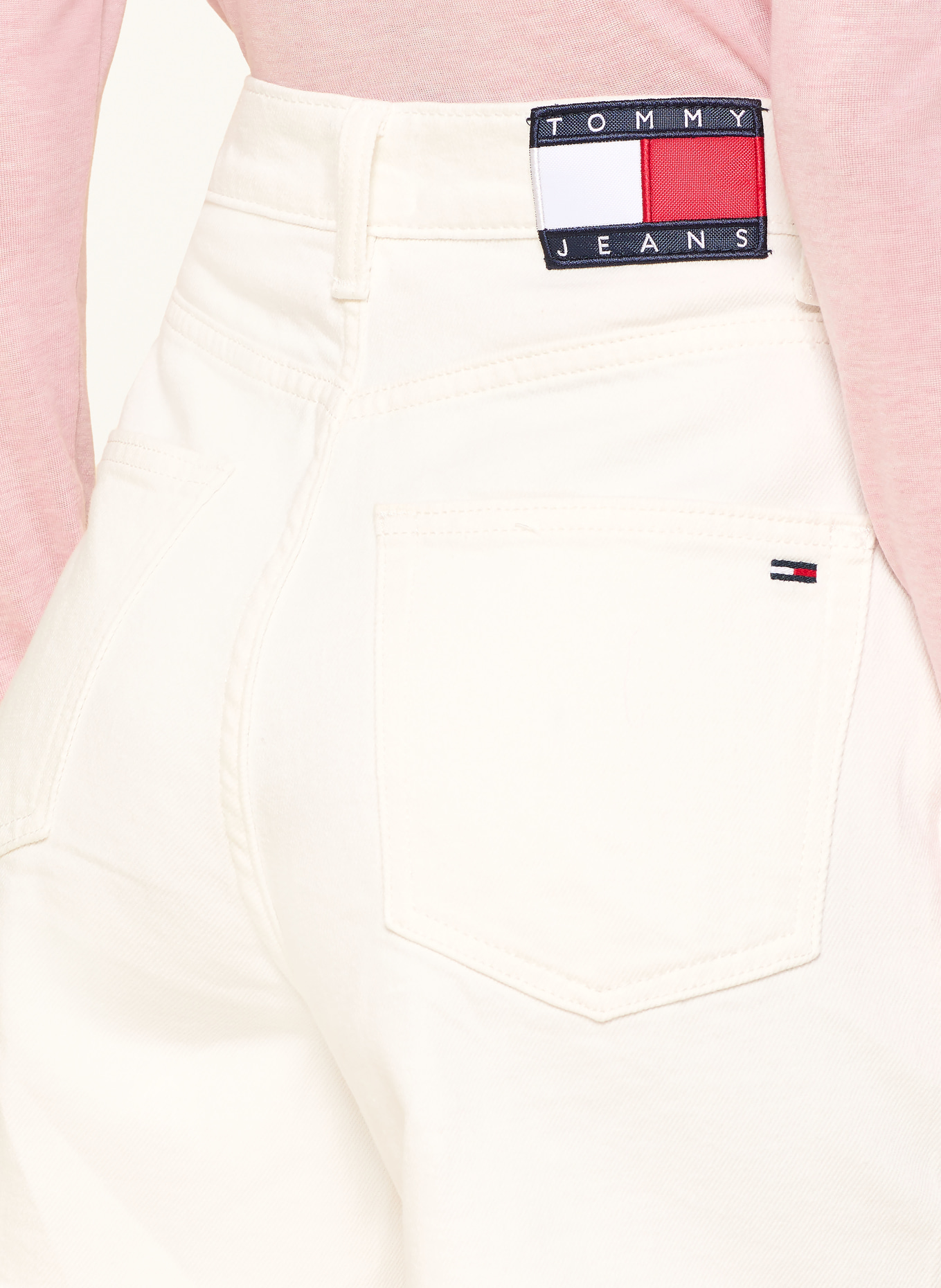 TOMMY JEANS Jeansshorts: 1D0 Denim White