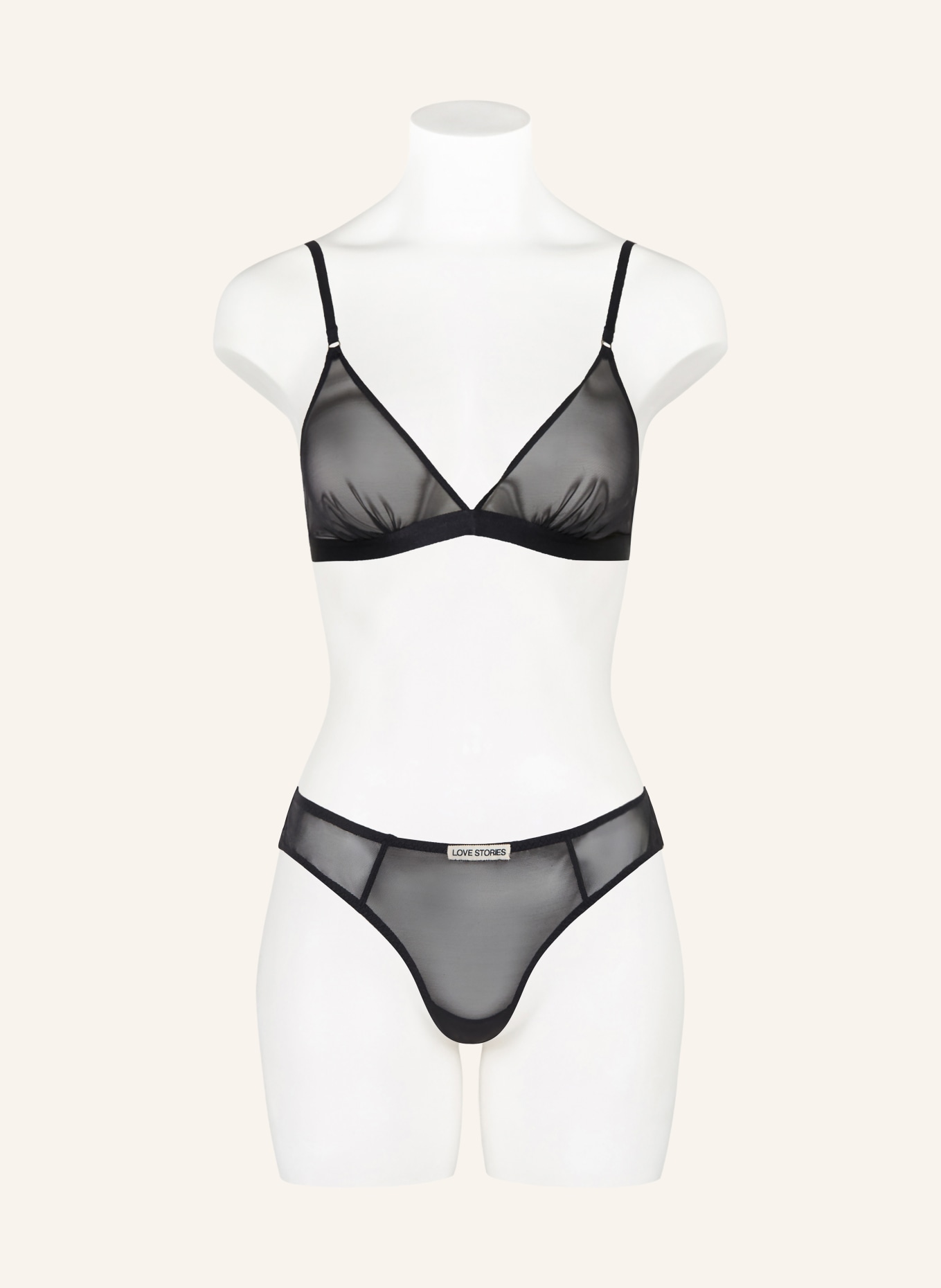 LOVE Stories Triangel-bh UMA: ZWART