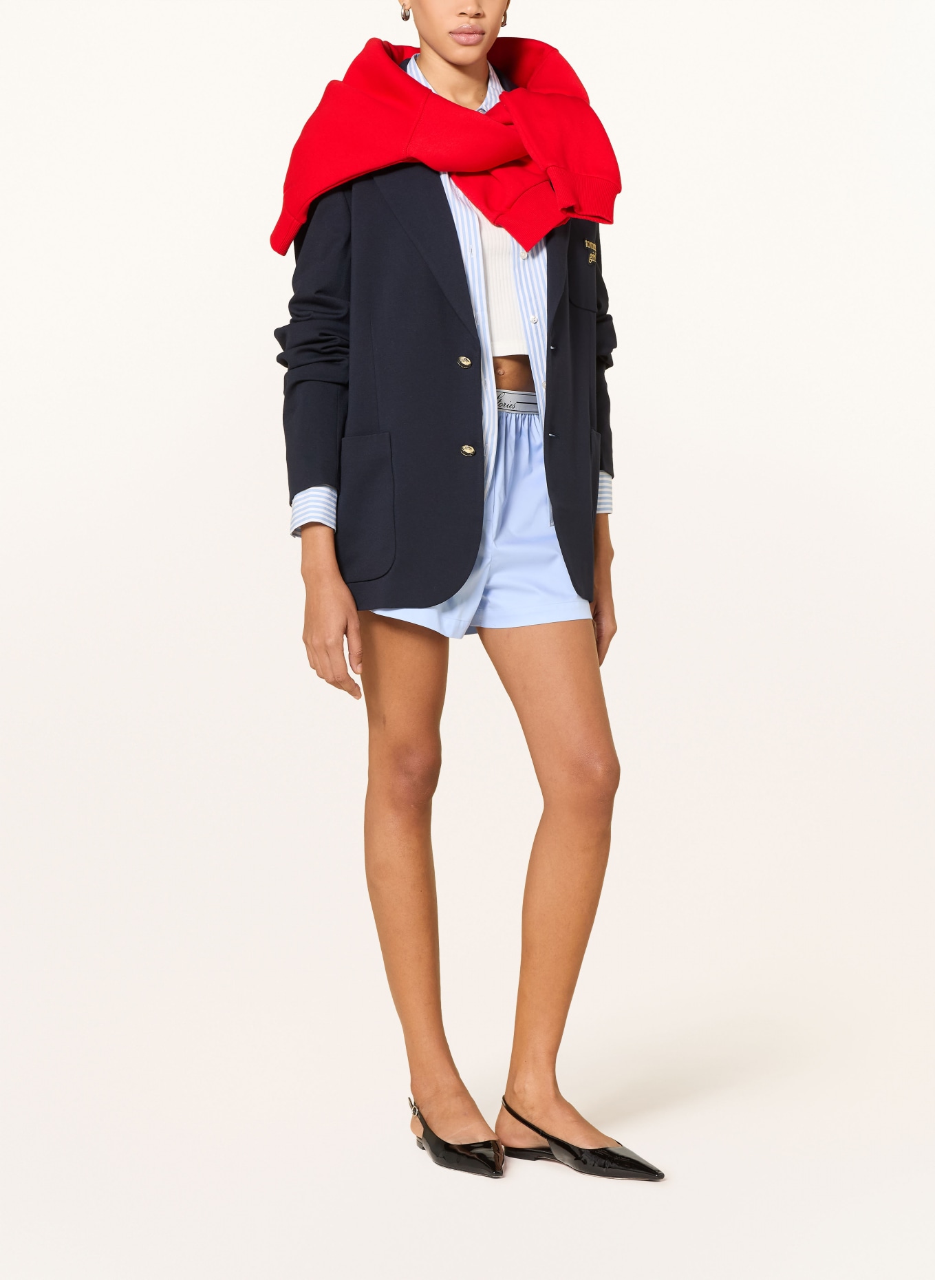 LOVE Stories Slaapshort JAMES: LICHTBLAUW / ZWART