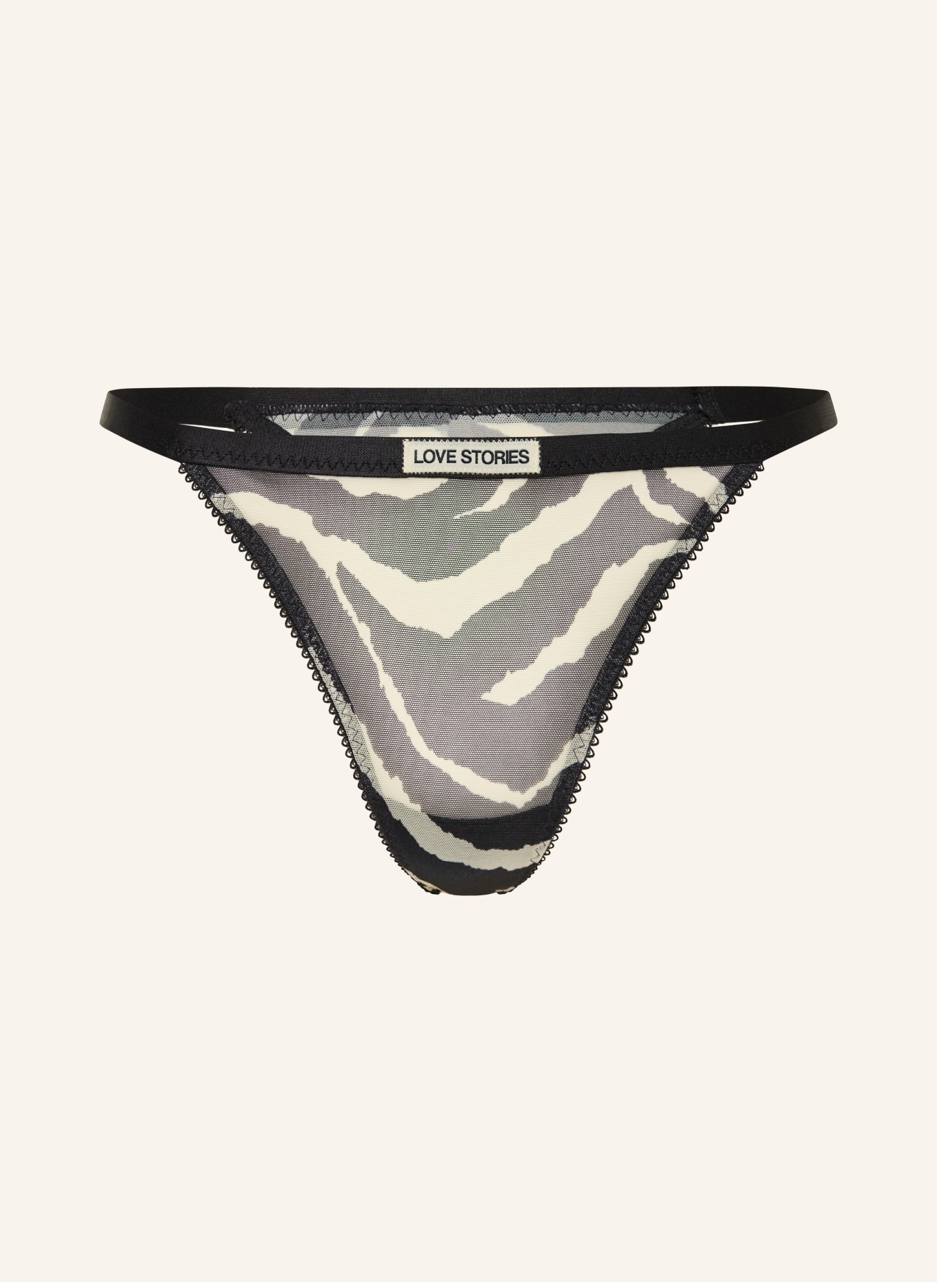 LOVE Stories String ROOMSERVICE: ZWART / WIT