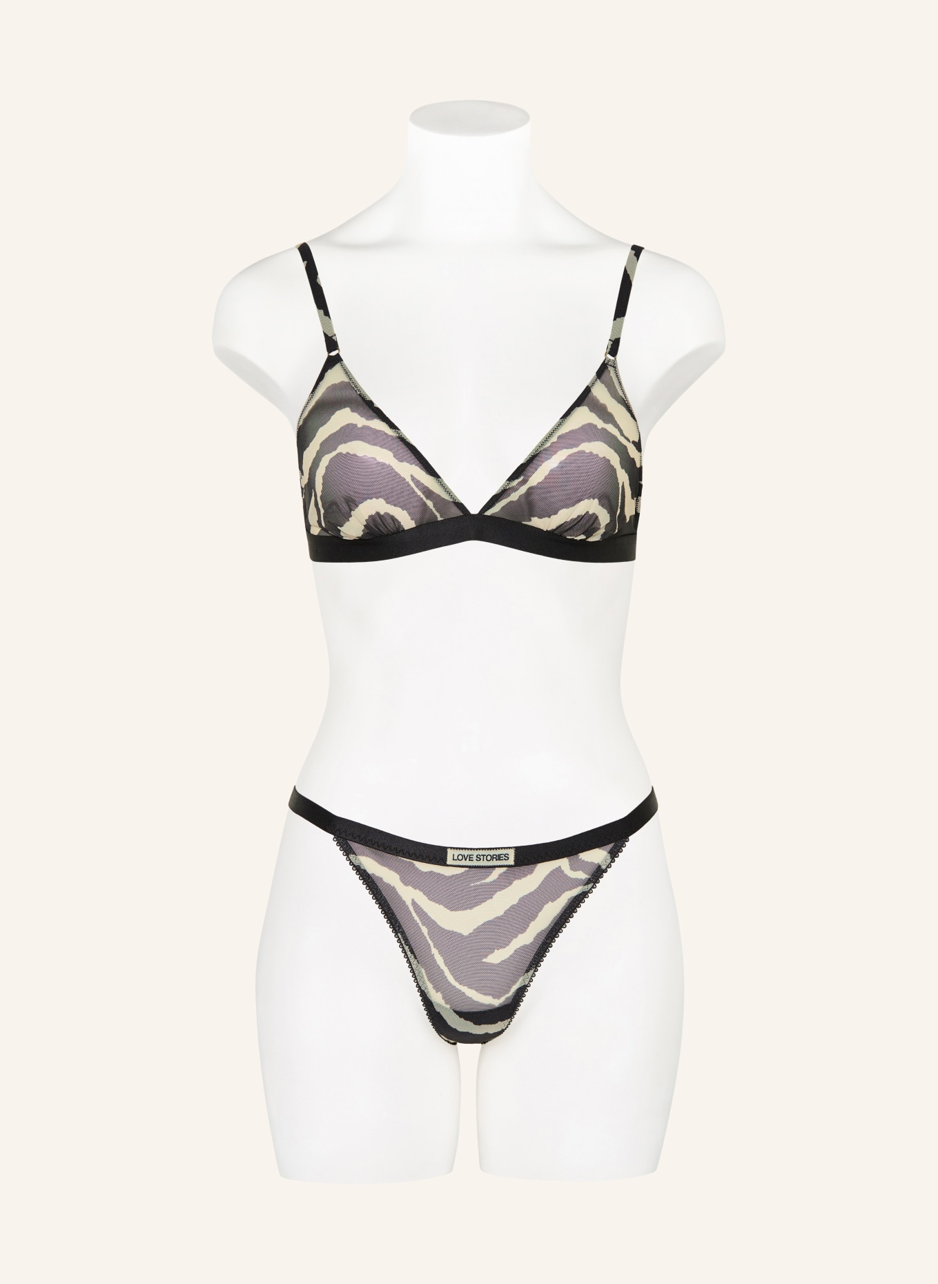 LOVE Stories String ROOMSERVICE: ZWART / WIT