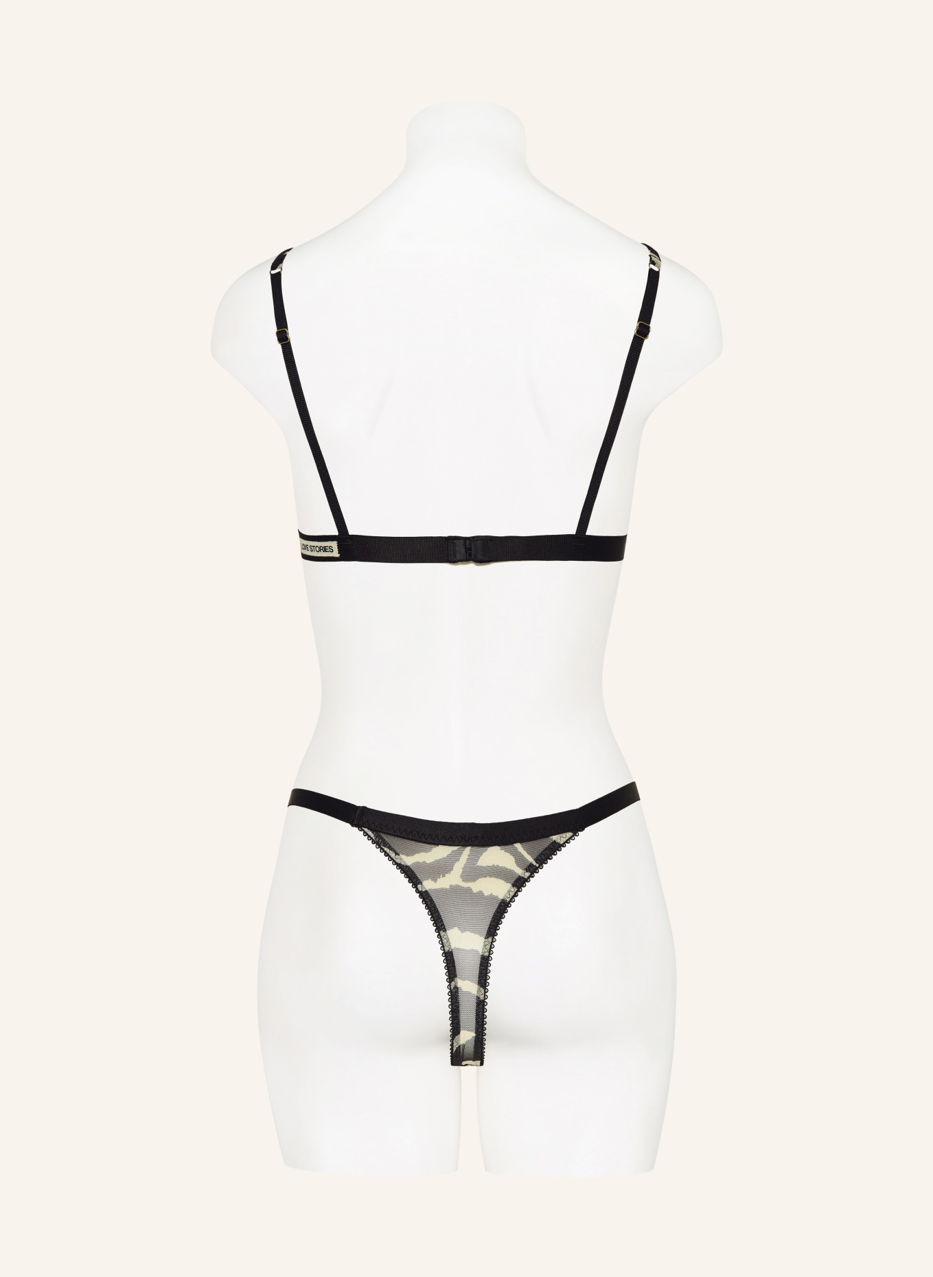 LOVE Stories Triangel-bh UMA: ZWART / WIT