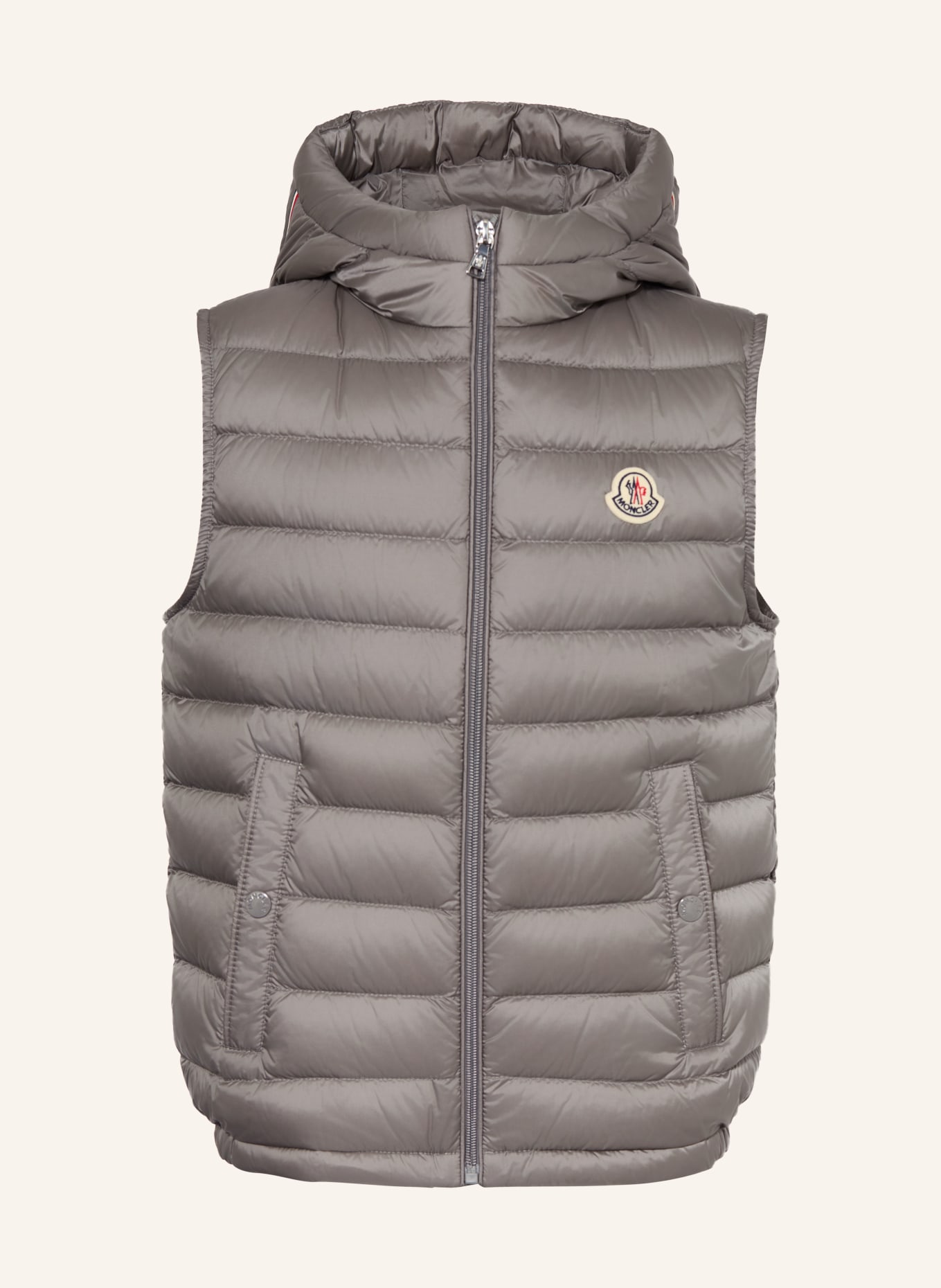 MONCLER enfant Daunenweste UZAY: GRAU / ROT / DUNKELBLAU