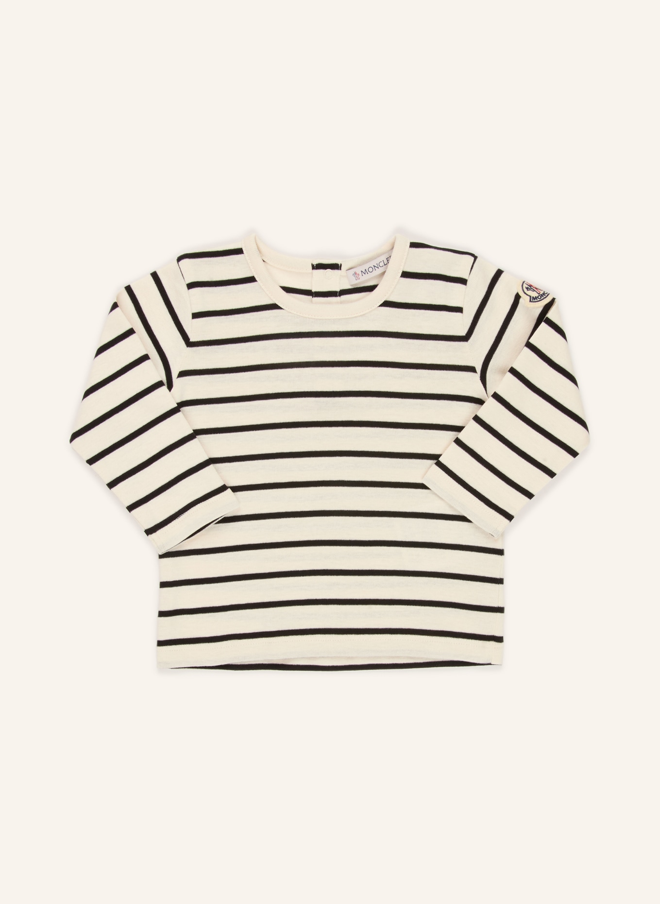 MONCLER enfant Set: tuinbroek en shirt met lange mouwen: DONKERBLAUW / WIT