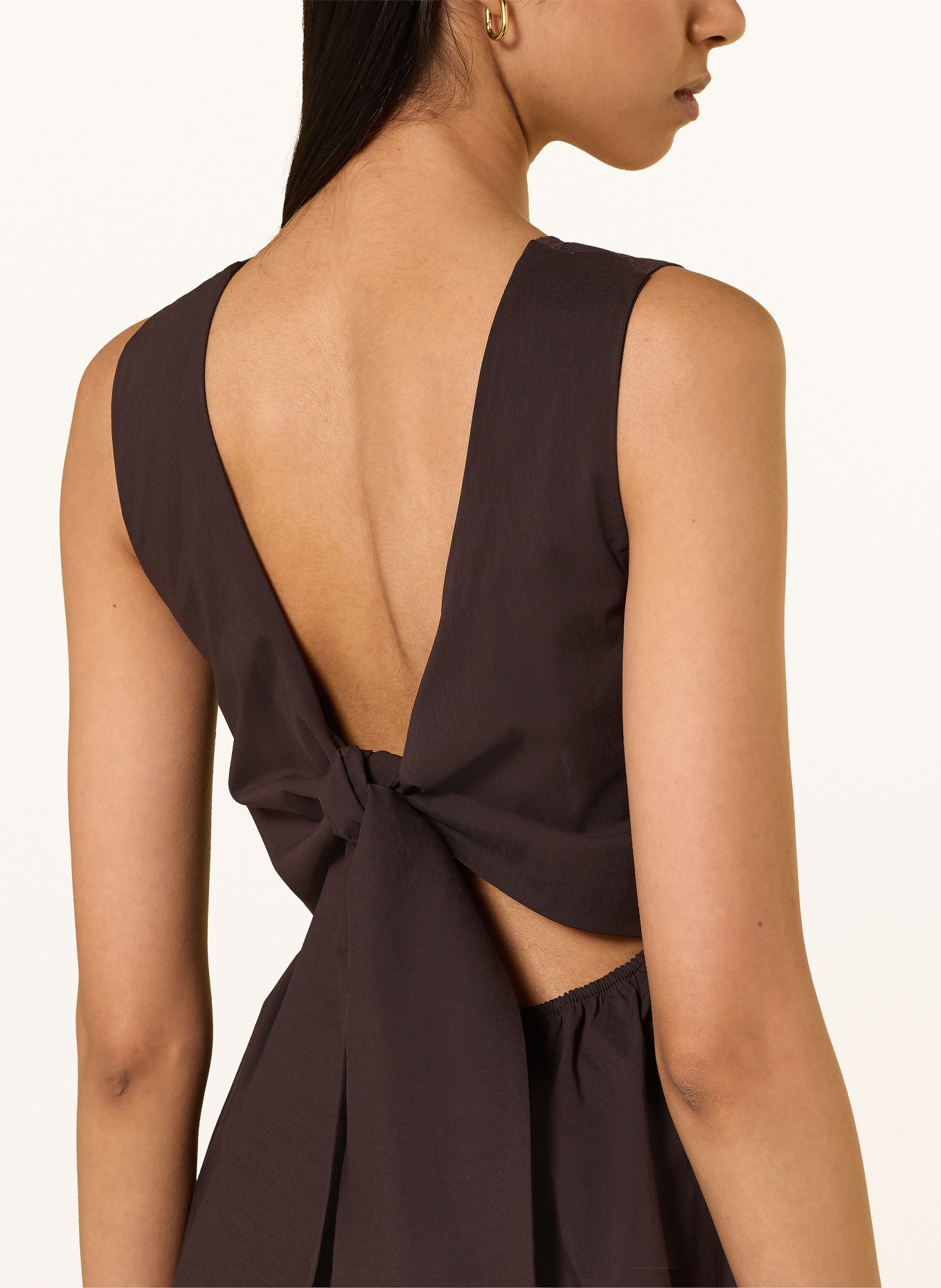 LIU JO Top qua materiaalcombinatie: MARRON FONCÉ