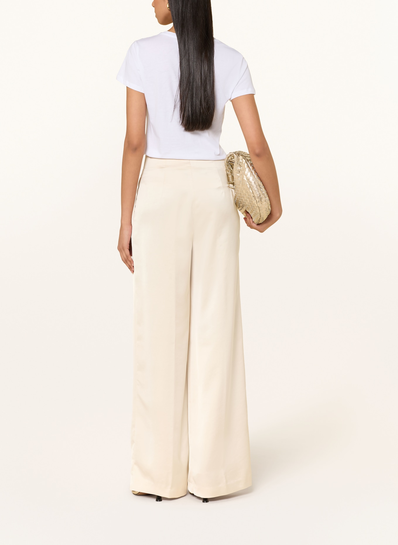 LIU JO T-shirt met strass-steentjes: WIT / ROZE / BEIGE