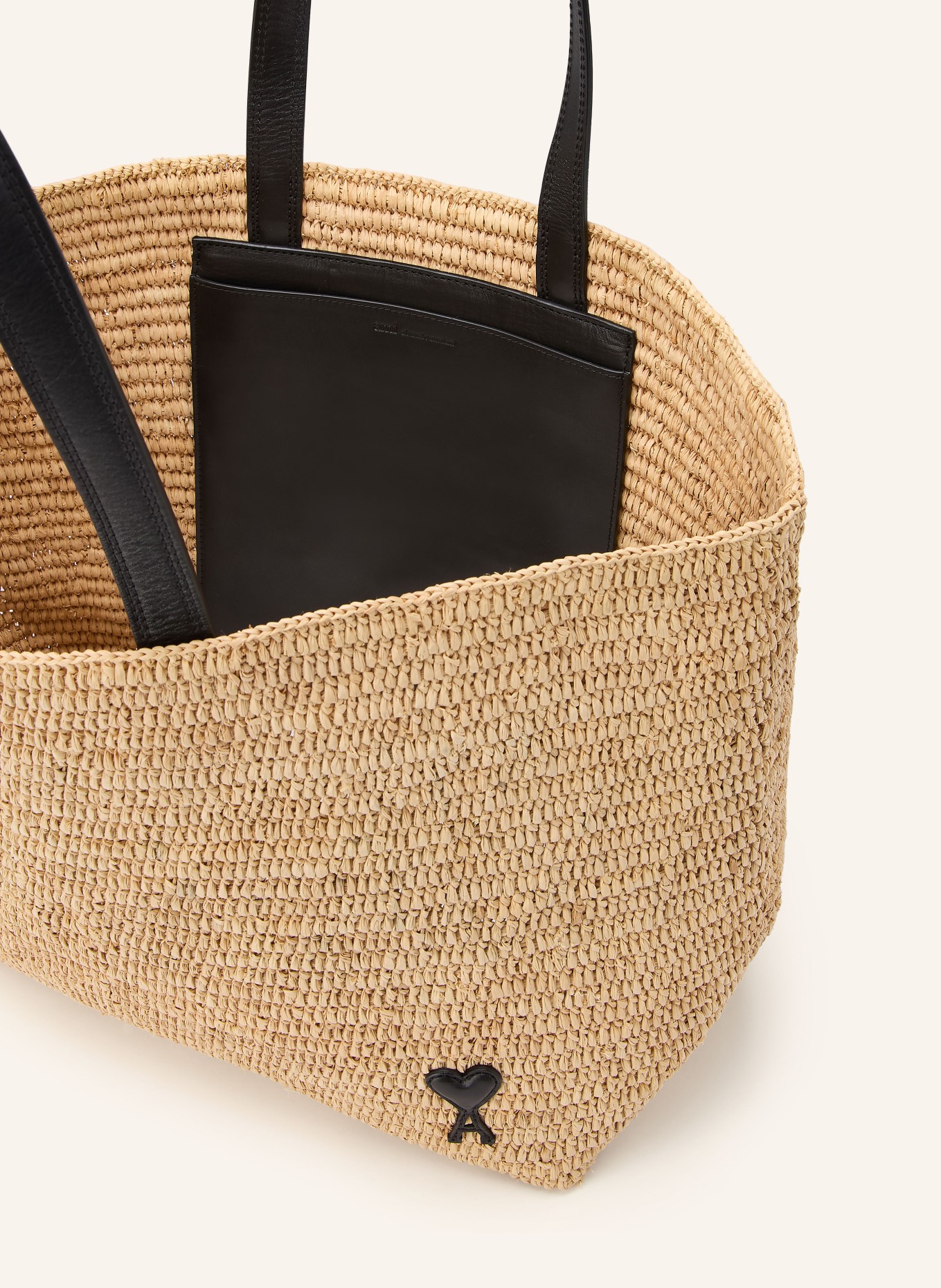 AMI PARIS shopper: BEIGE / BLACK