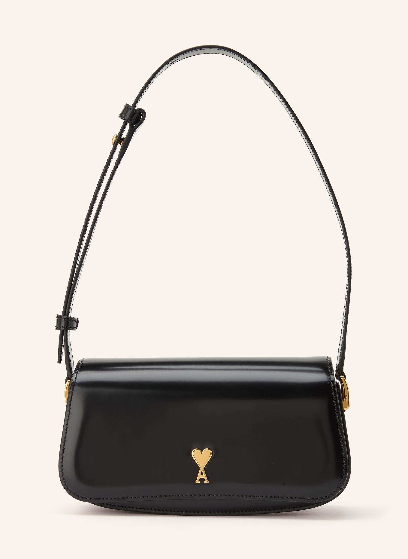 AMI PARIS Schultertasche: SCHWARZ / GOLD