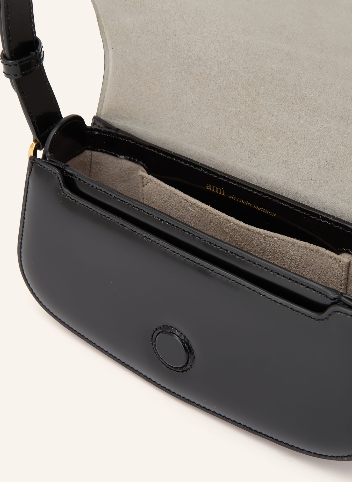 AMI PARIS Schultertasche: SCHWARZ / GOLD