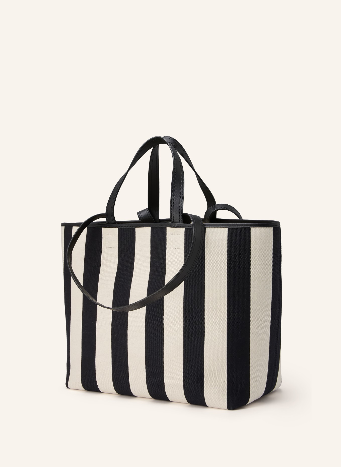 AMI PARIS AMI DE COEUR Tote Bag: BLACK / WHITE
