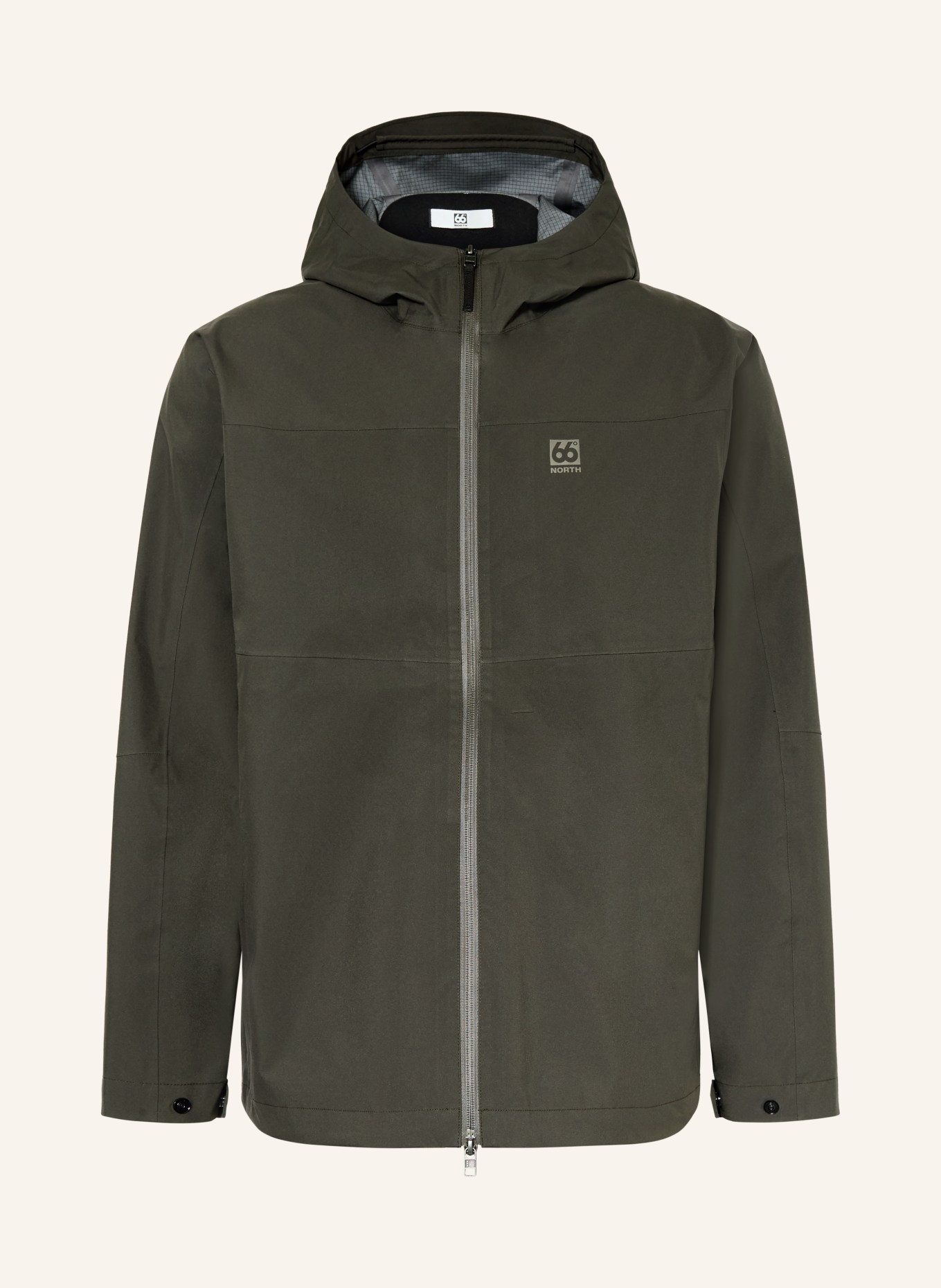 66°NORTH Regenjas ADALVIK: DONKERGROEN