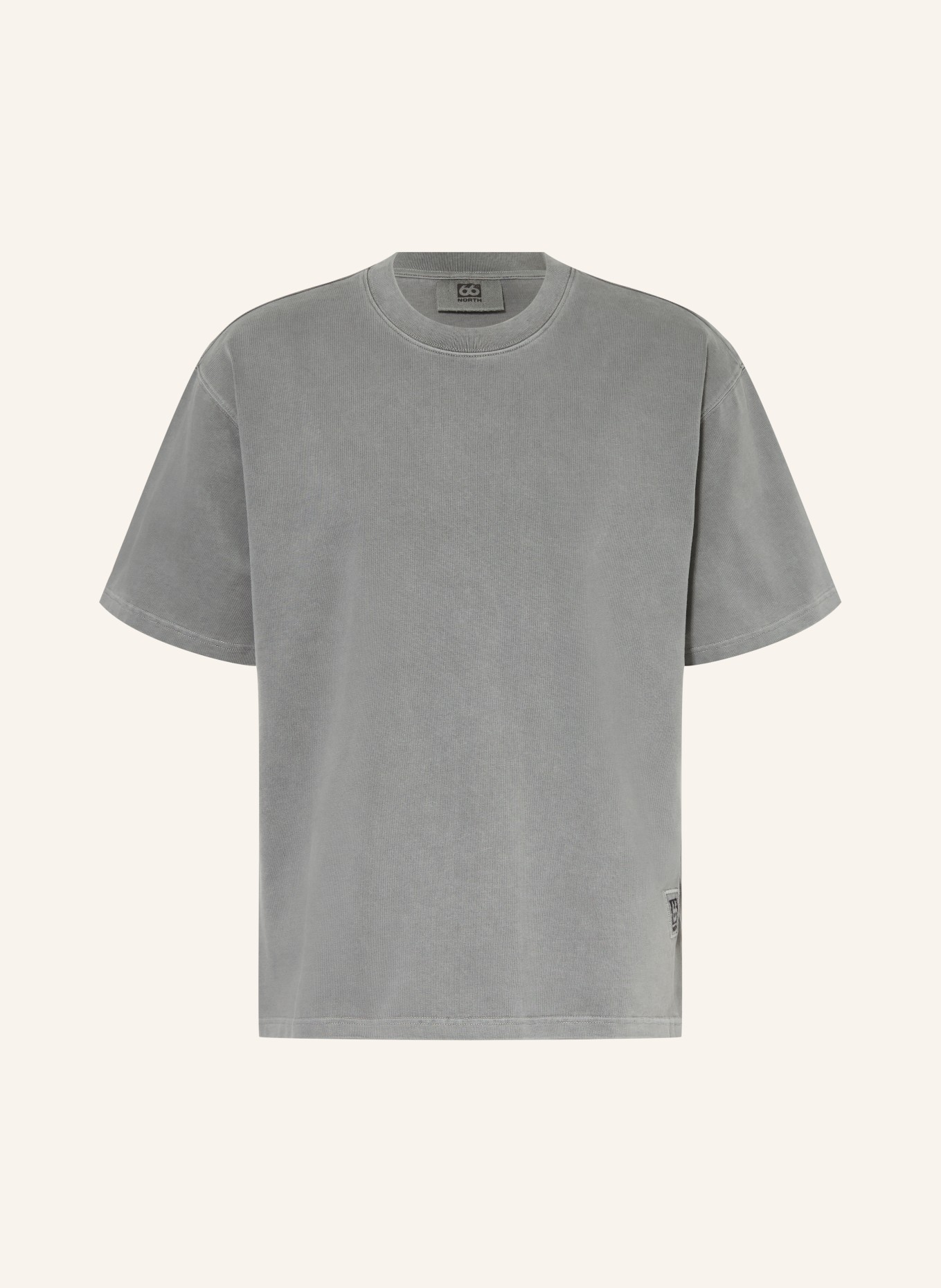 66°NORTH T-shirt LOGN: DONKERGRIJS