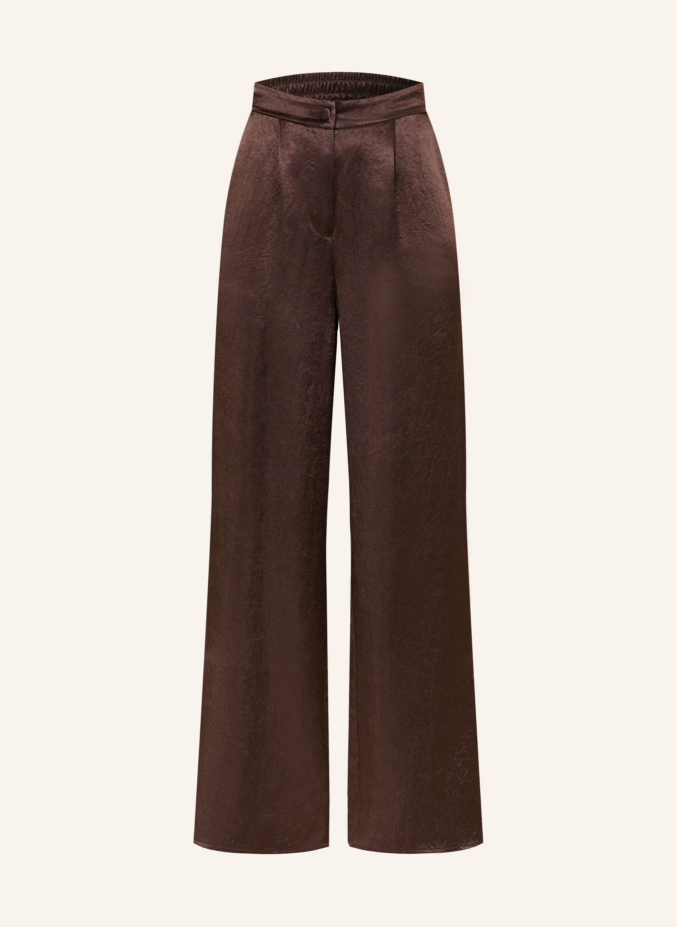 LIU JO Marlene-broek van satijn: MARRON FONCÉ