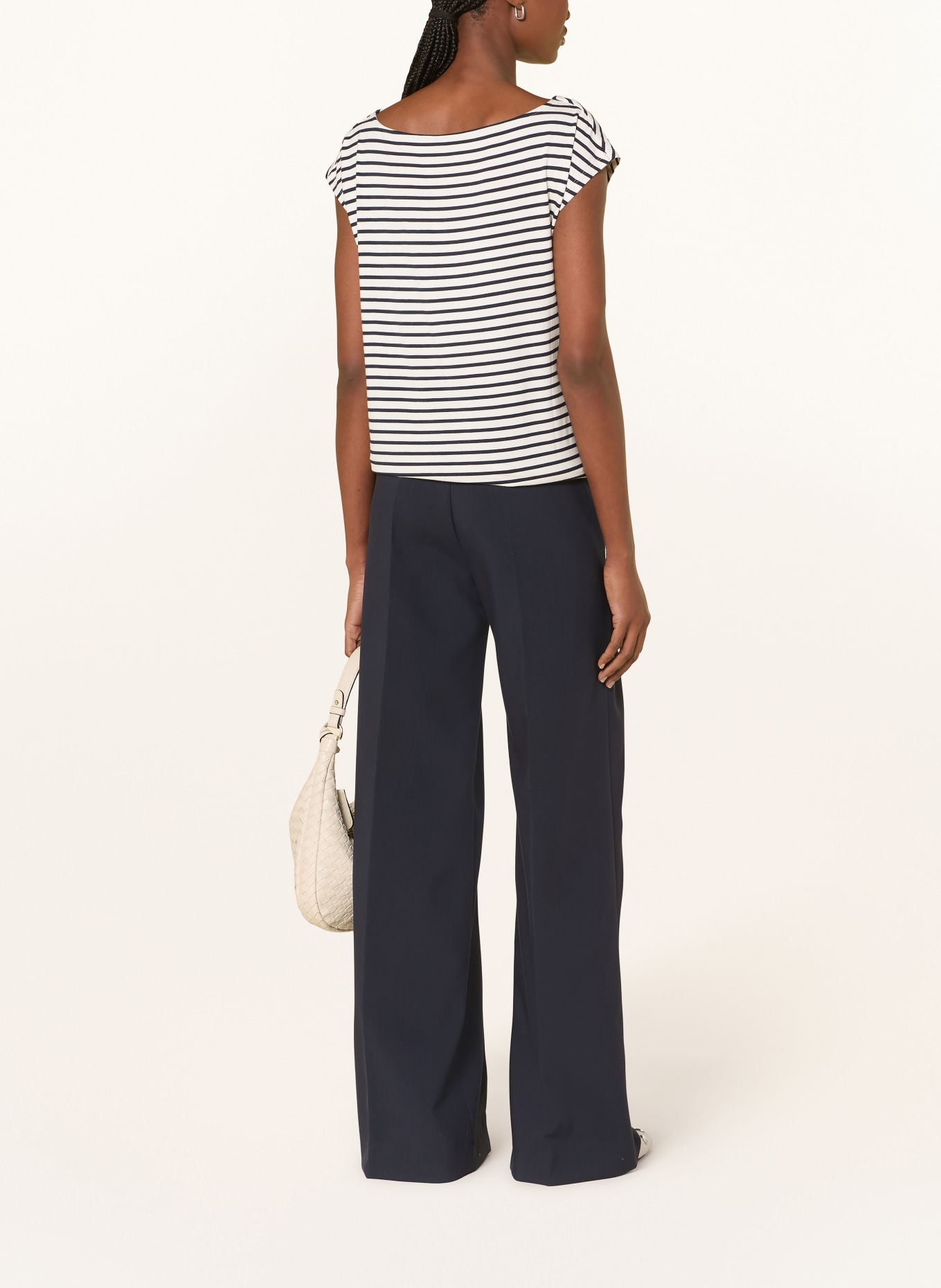 s.Oliver BLACK LABEL T-Shirt: ECRU / SCHWARZ