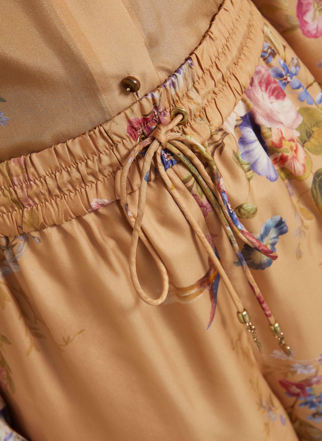ZIMMERMANN Marlenehose PATIENCE aus Seide: COGNAC / ROSA / LILA