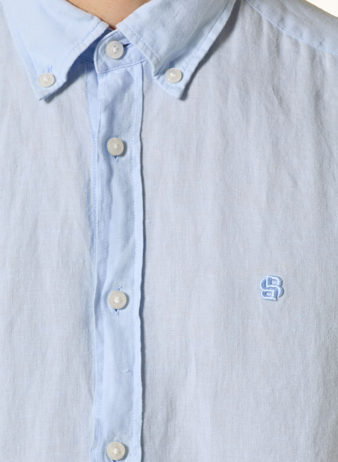 BOSS Leinenhemd LIAM Regular Fit: HELLBLAU