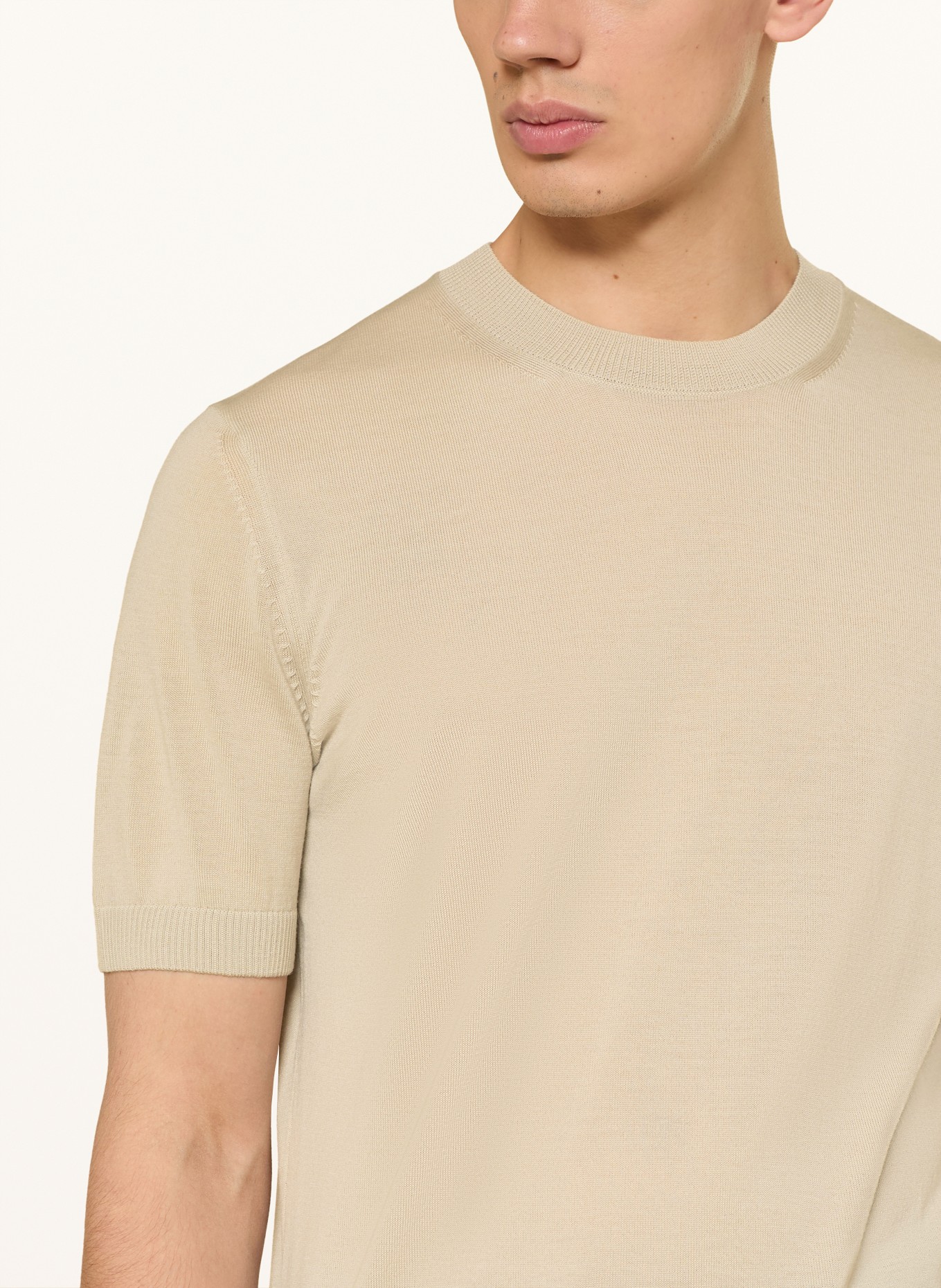 BOSS Sweter z dzianiny UMAURO: BEŻOWY