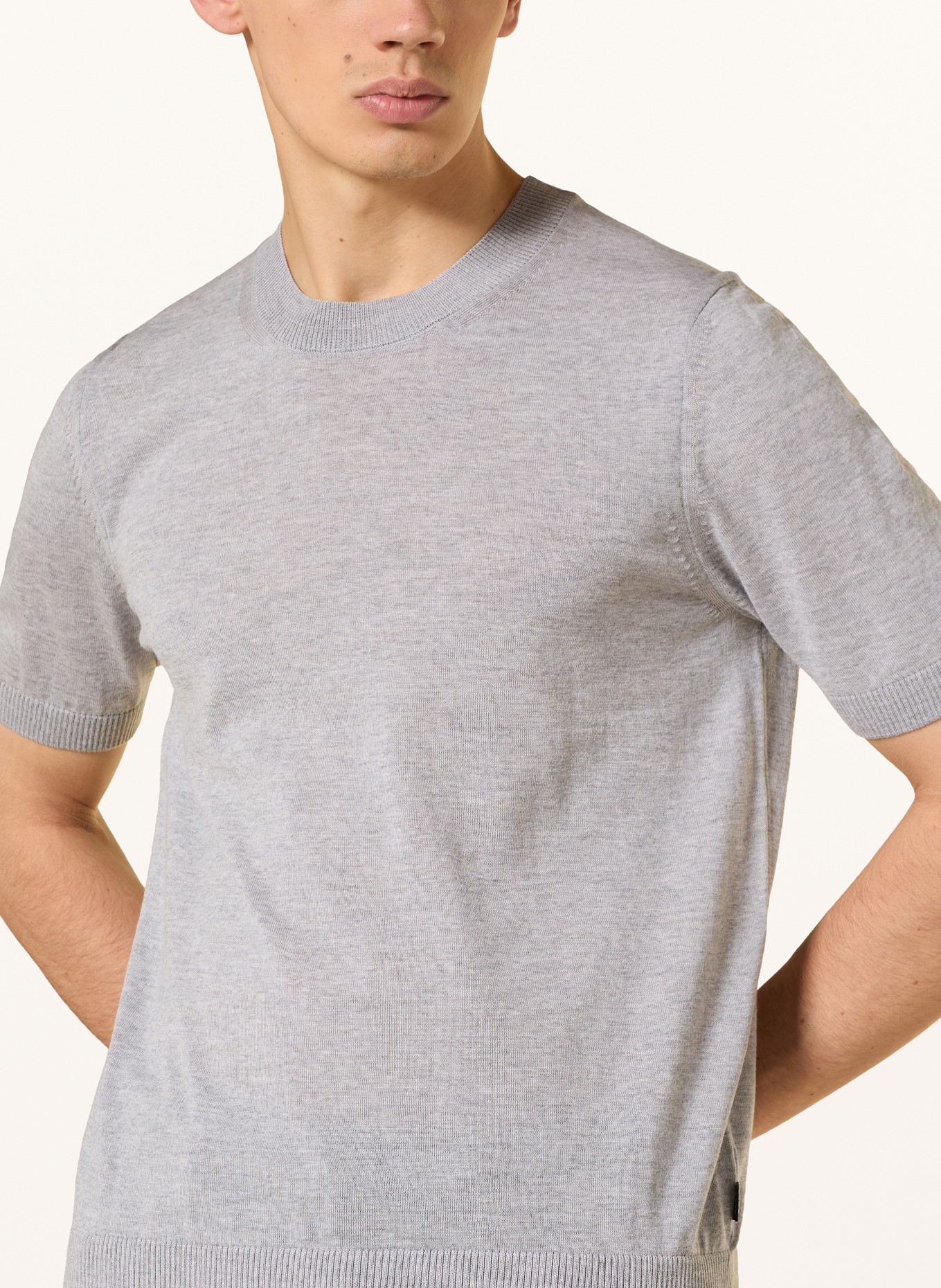 BOSS Sweter z dzianiny UMAURO: SZARY