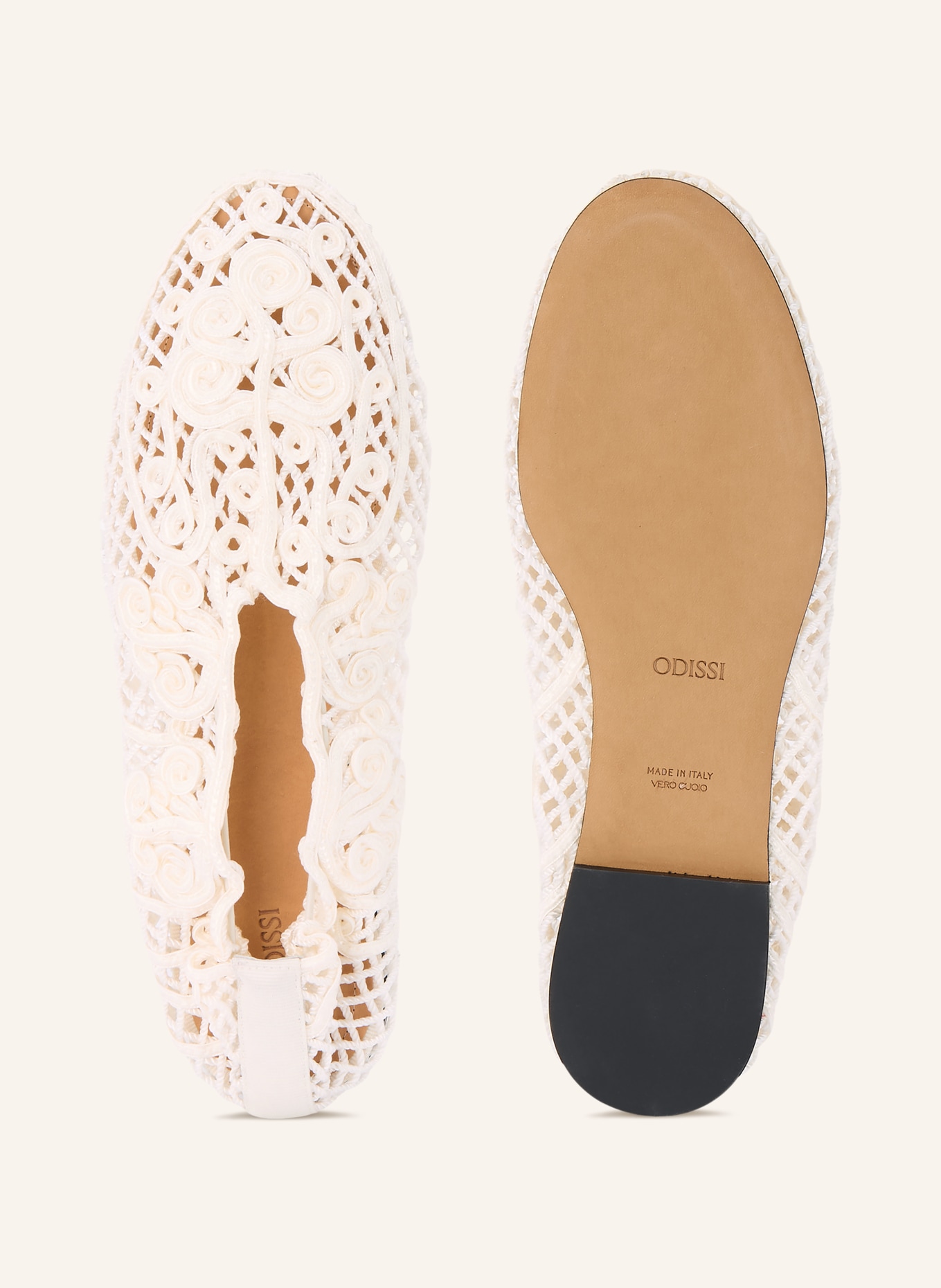 ODISSì Ballerinas aus Spitze: WEISS