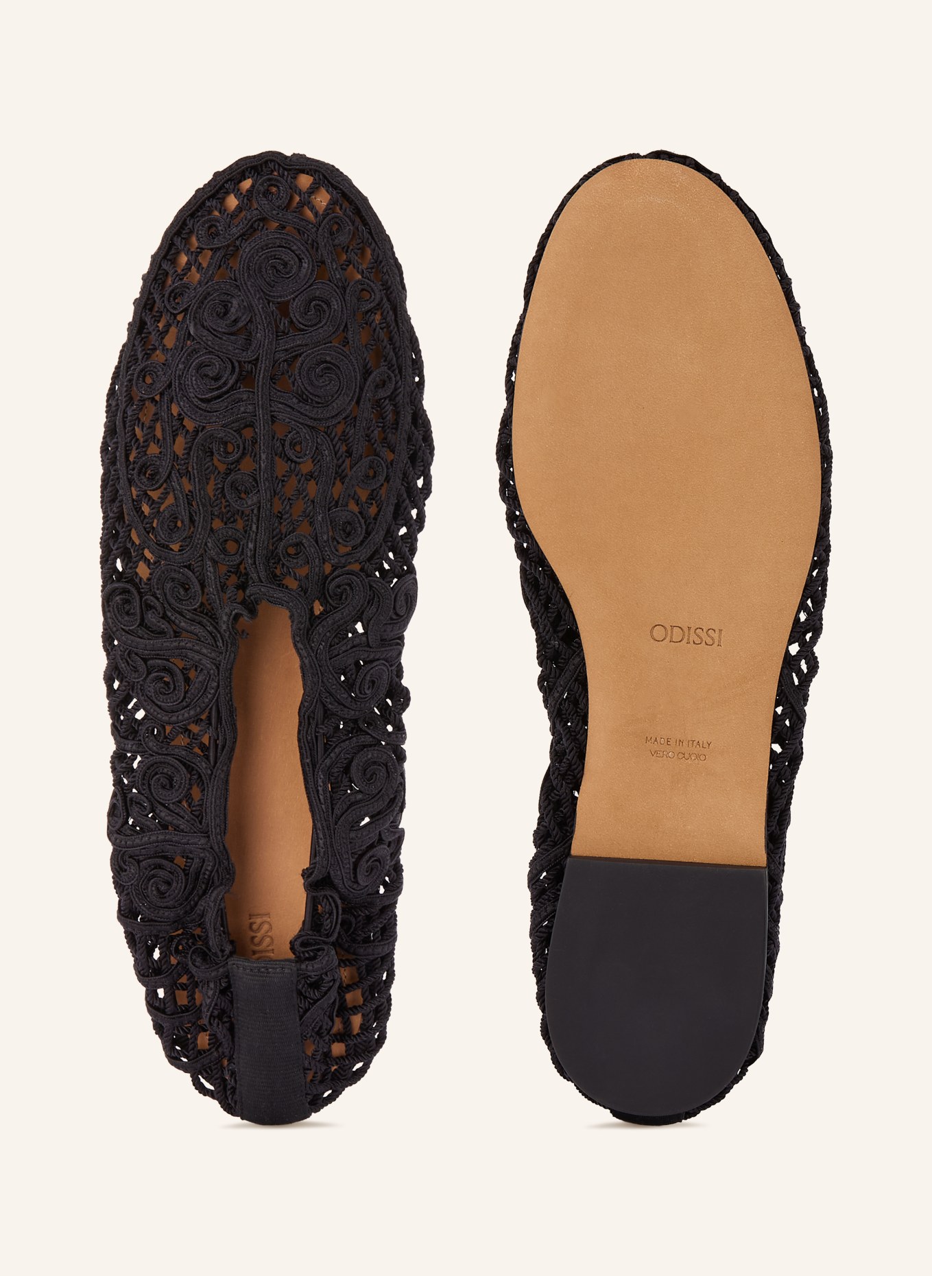 ODISSì Ballerina's van kant: ZWART