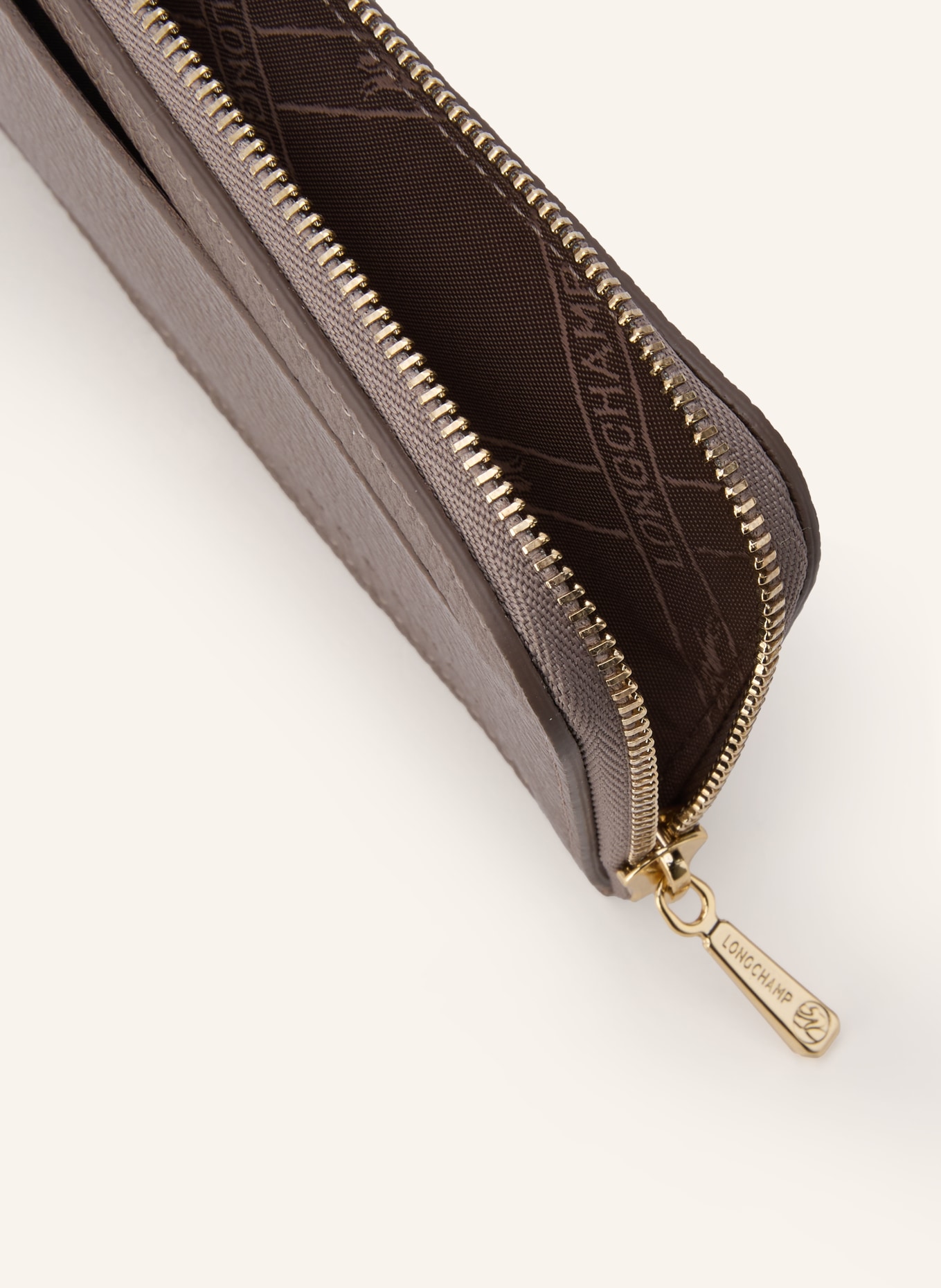 LONGCHAMP Geldbörse: TAUPE / GOLD
