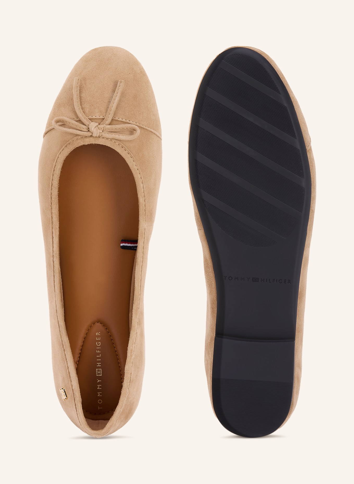 TOMMY HILFIGER Ballerinas: BEIGE