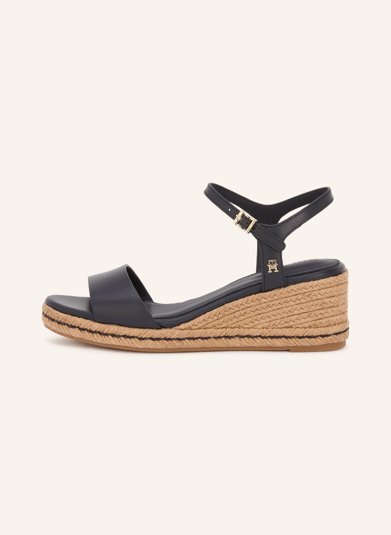 TOMMY HILFIGER Wedges: SCHWARZ / CAMEL