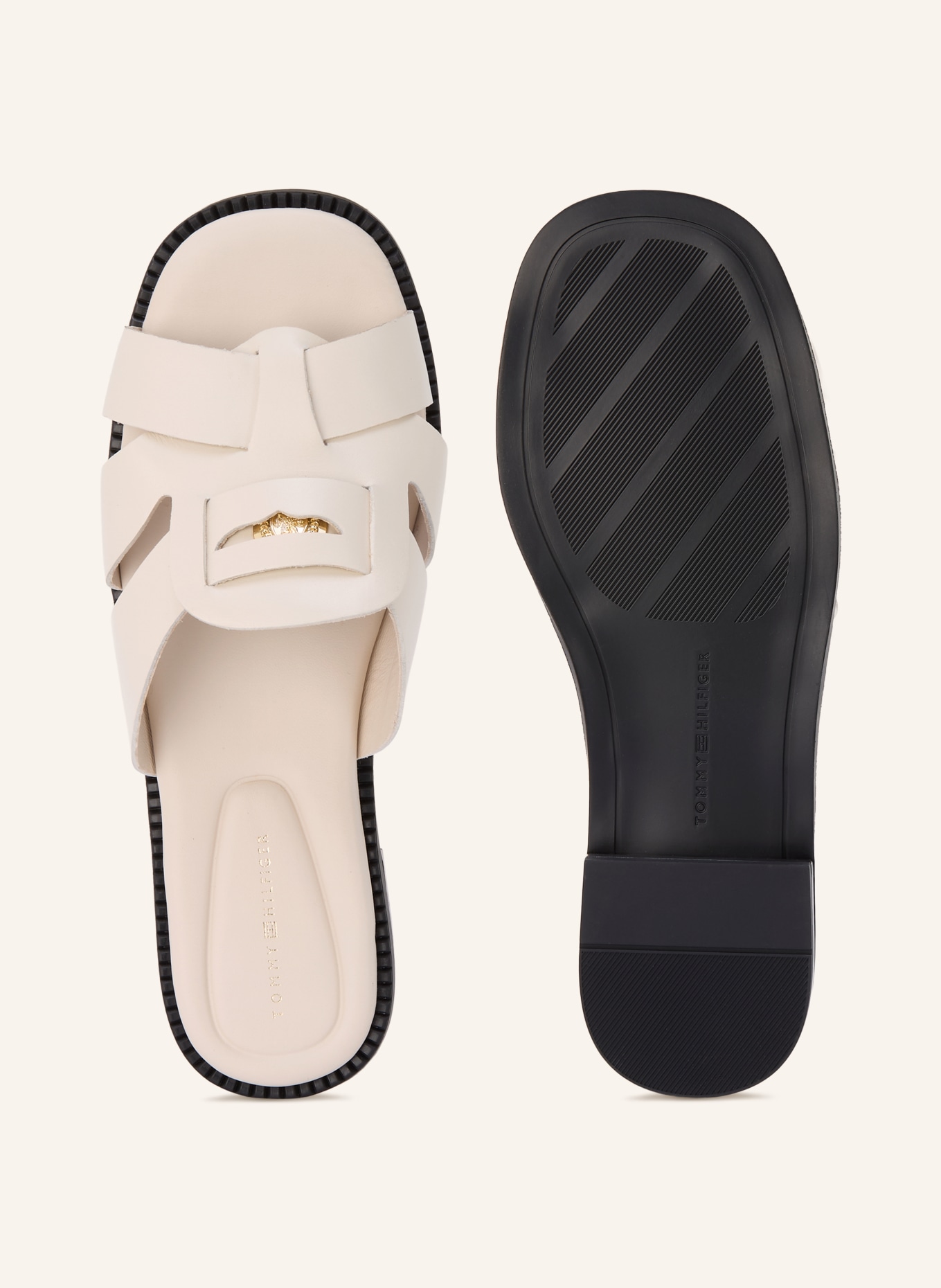 TOMMY HILFIGER Pantoletten: ECRU