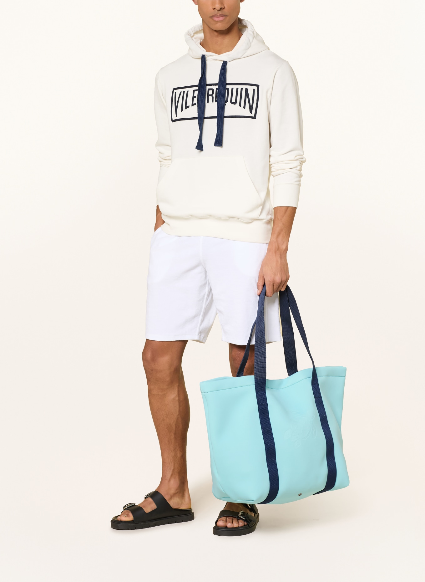 VILEBREQUIN strandtas: TURQUOISE / DONKERBLAUW