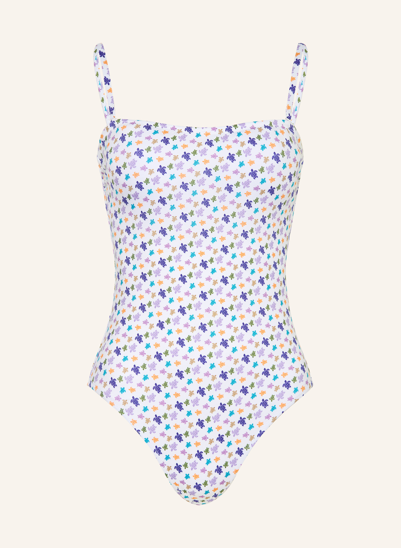 VILEBREQUIN Maillot de bain bandeau MICRO FACETTE: BLANC / LILAS CLAIR / BLEU