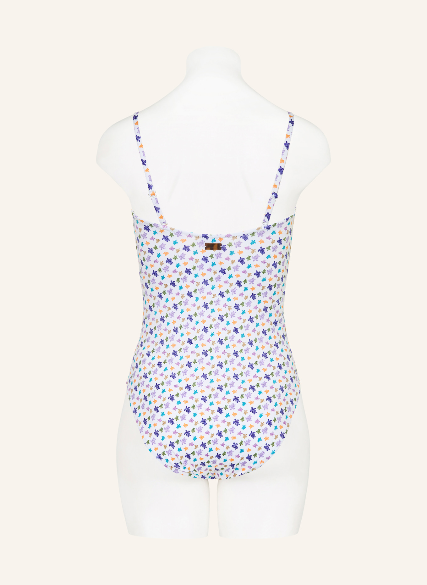 VILEBREQUIN Maillot de bain bandeau MICRO FACETTE: BLANC / LILAS CLAIR / BLEU